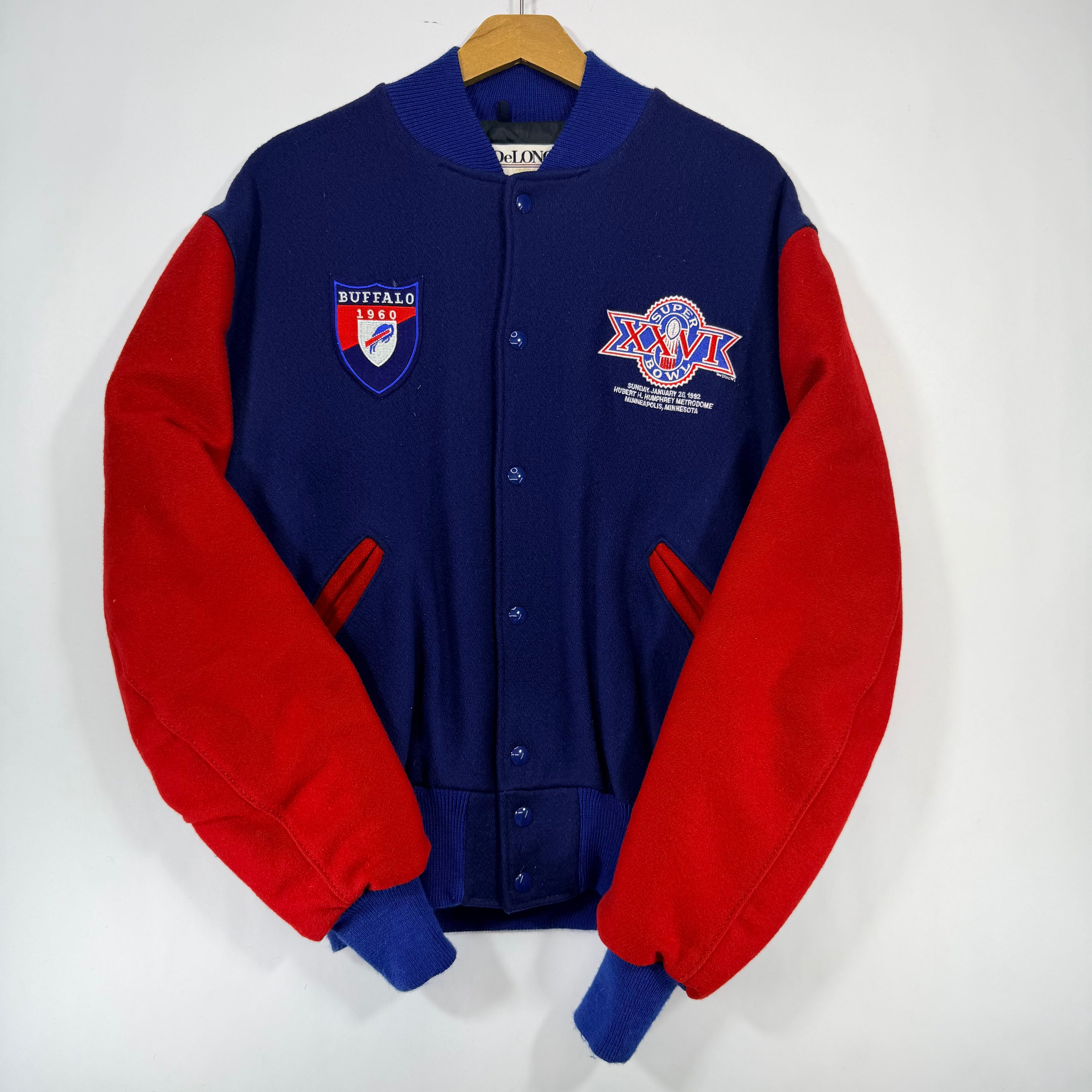 Vintage Buffalo Bills 1992 Super Bowl Wool Varsity Jacket Large