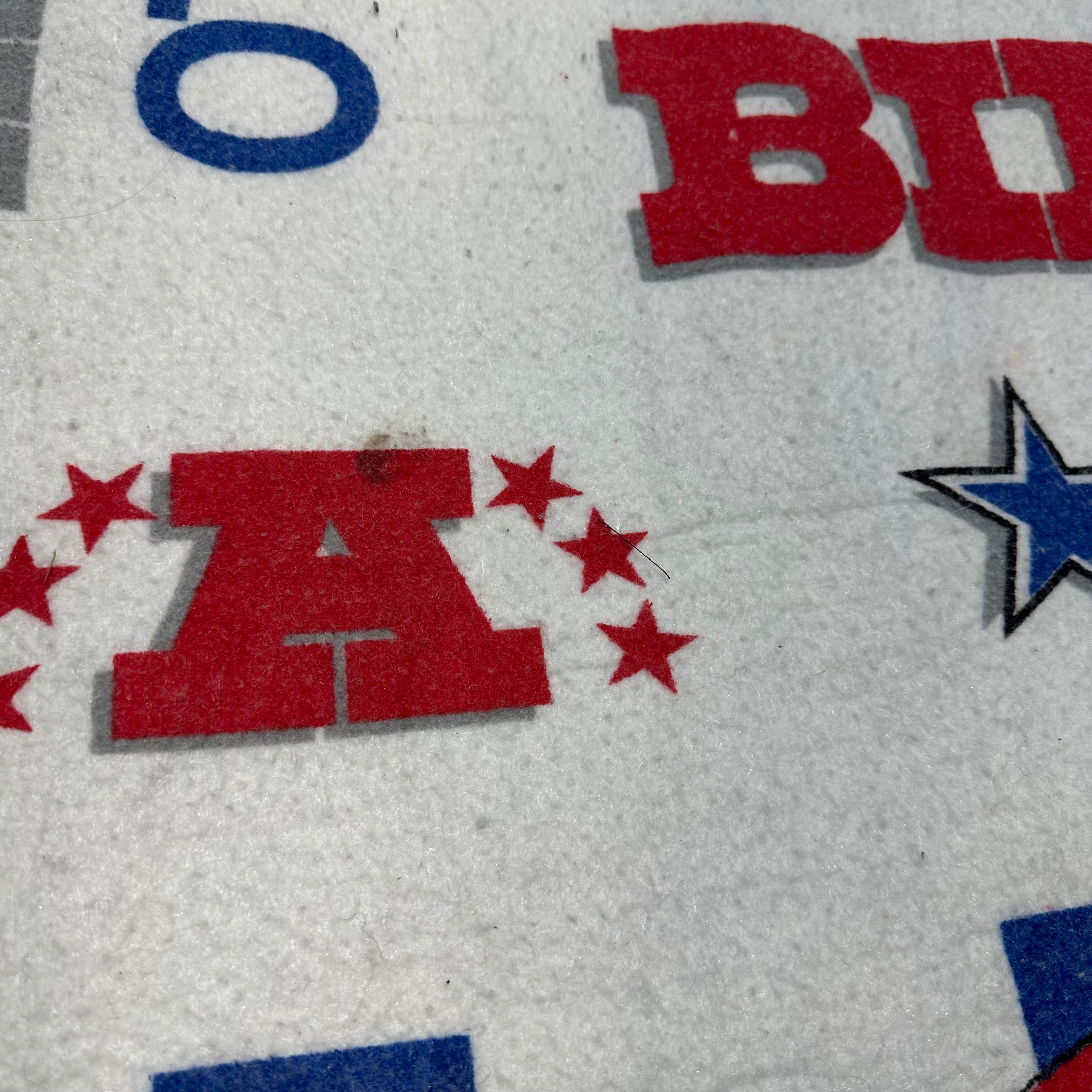 Vintage Buffalo Bills Bedspread Quilt Blanket