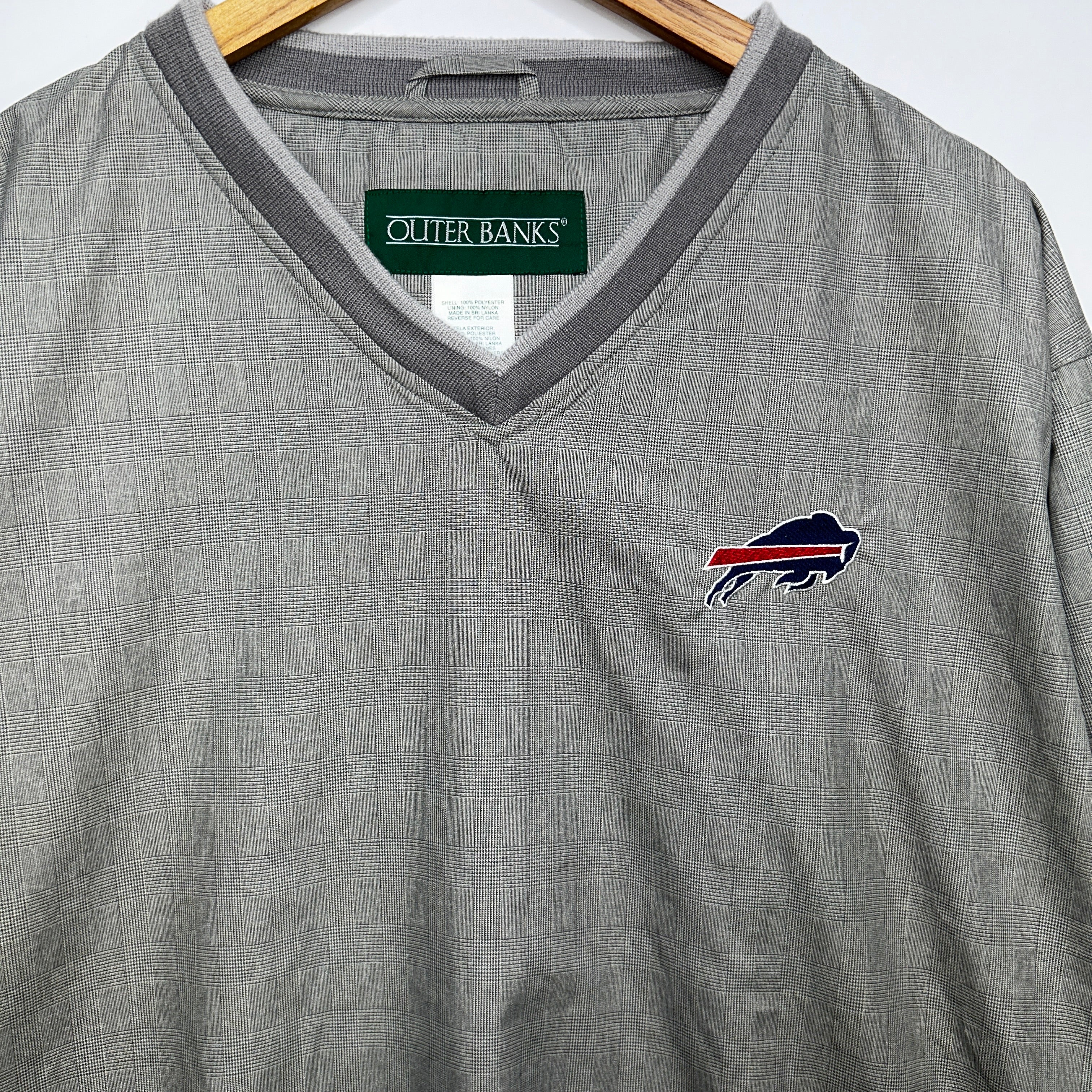 Vintage Buffalo Bills Plaid Pullover Windbreaker Jacket Large