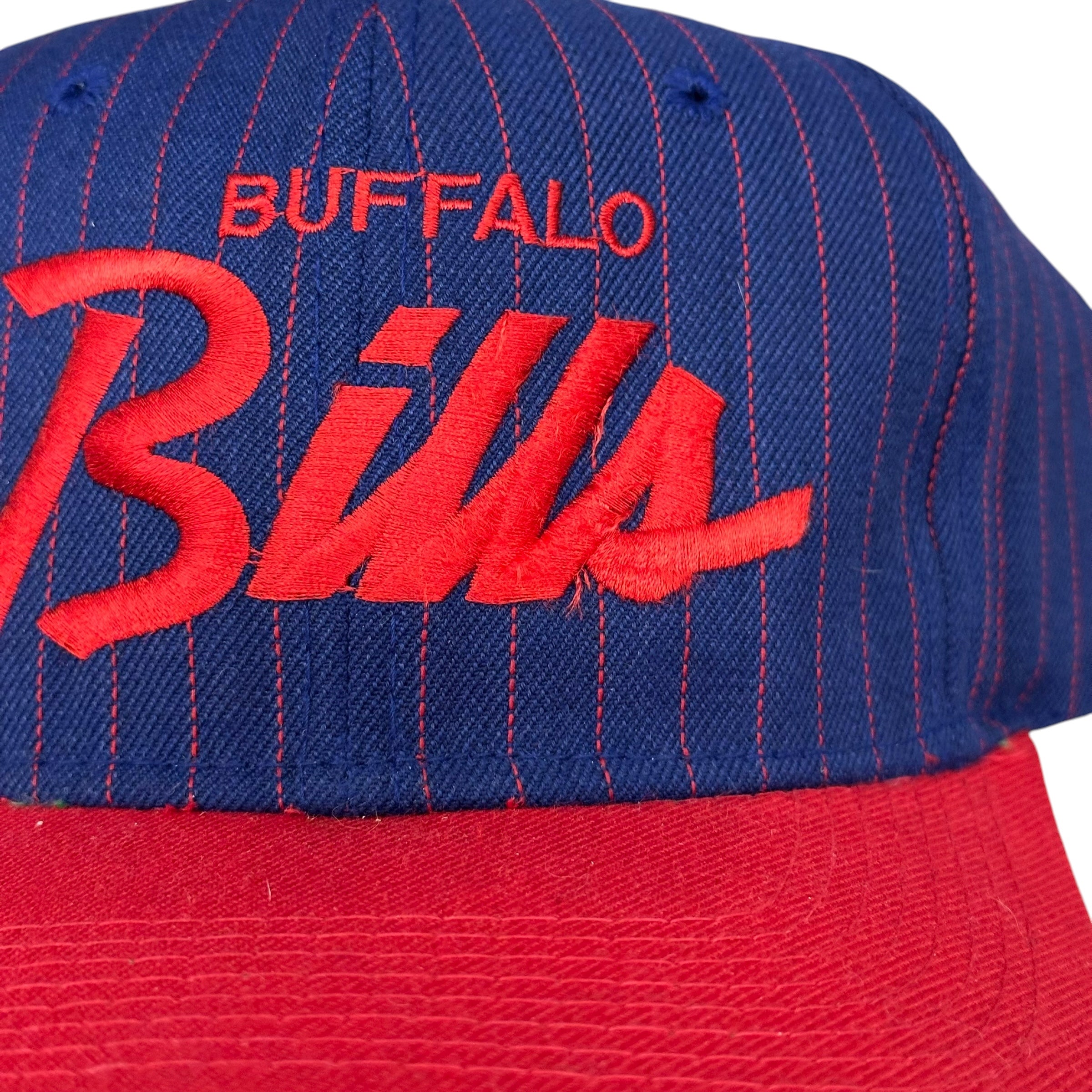 Vintage Buffalo Bills Striped Sports Specialties Script Snapback Hat