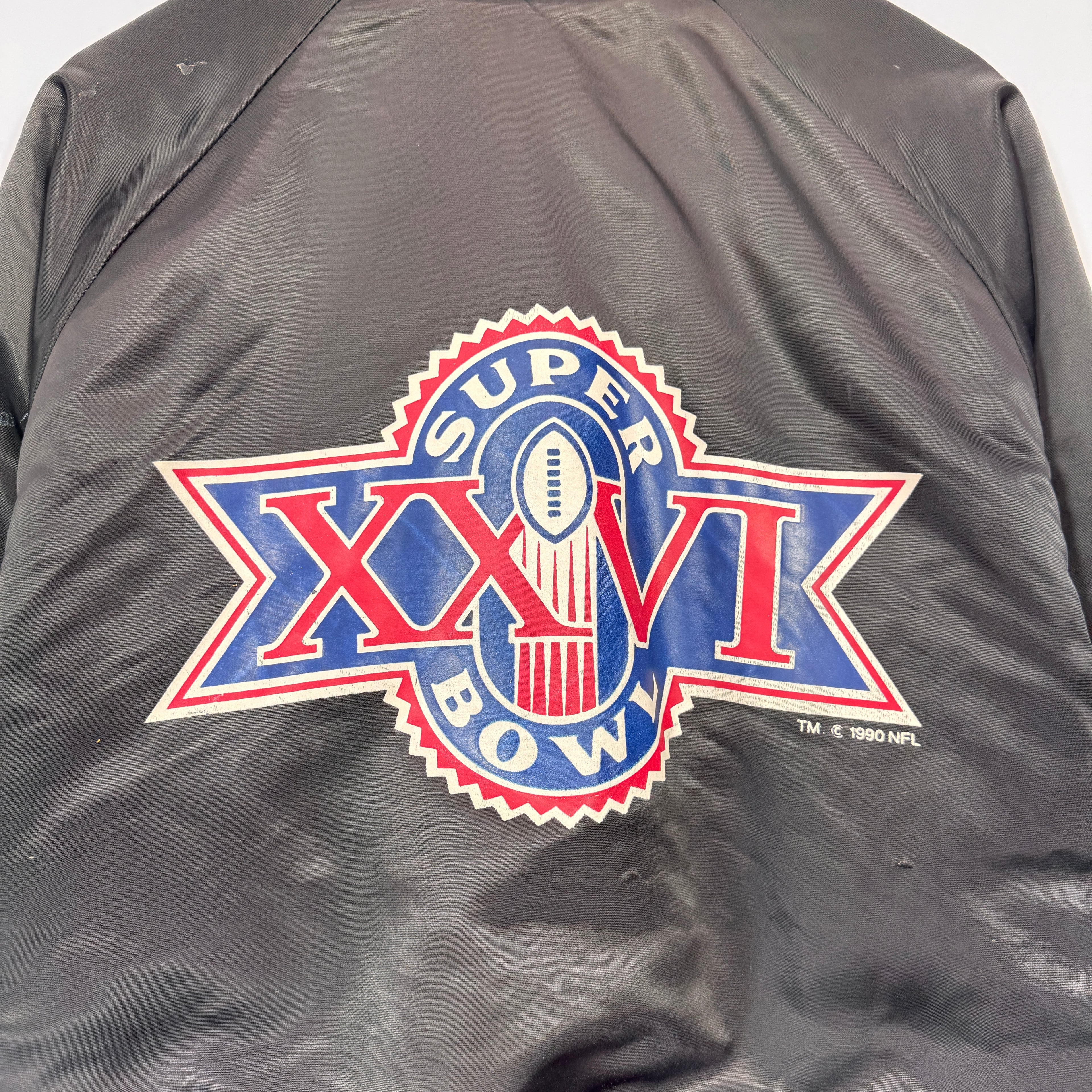 Vintage Buffalo Bills Super Bowl XXVI Satin Jacket Large