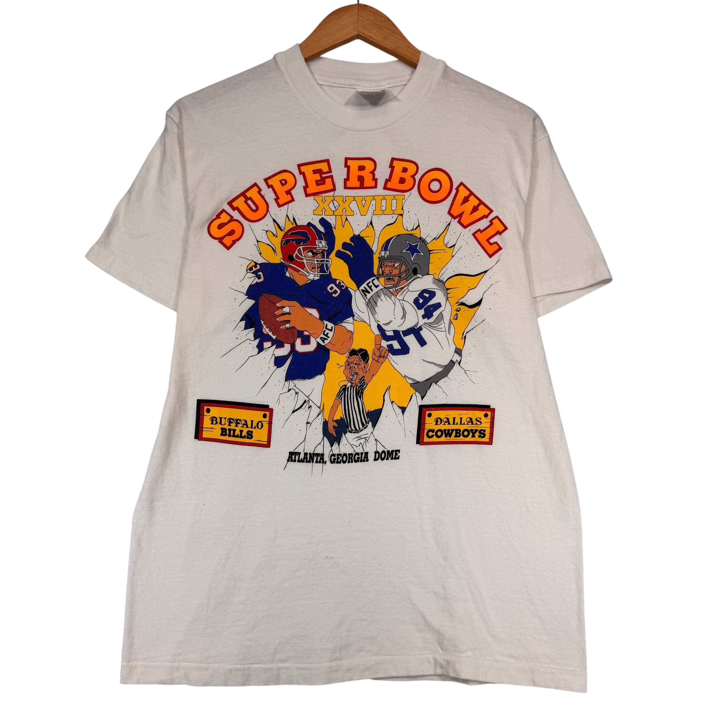 Vintage Buffalo Bills 1994 Super Bowl Cartoon Shirt Large