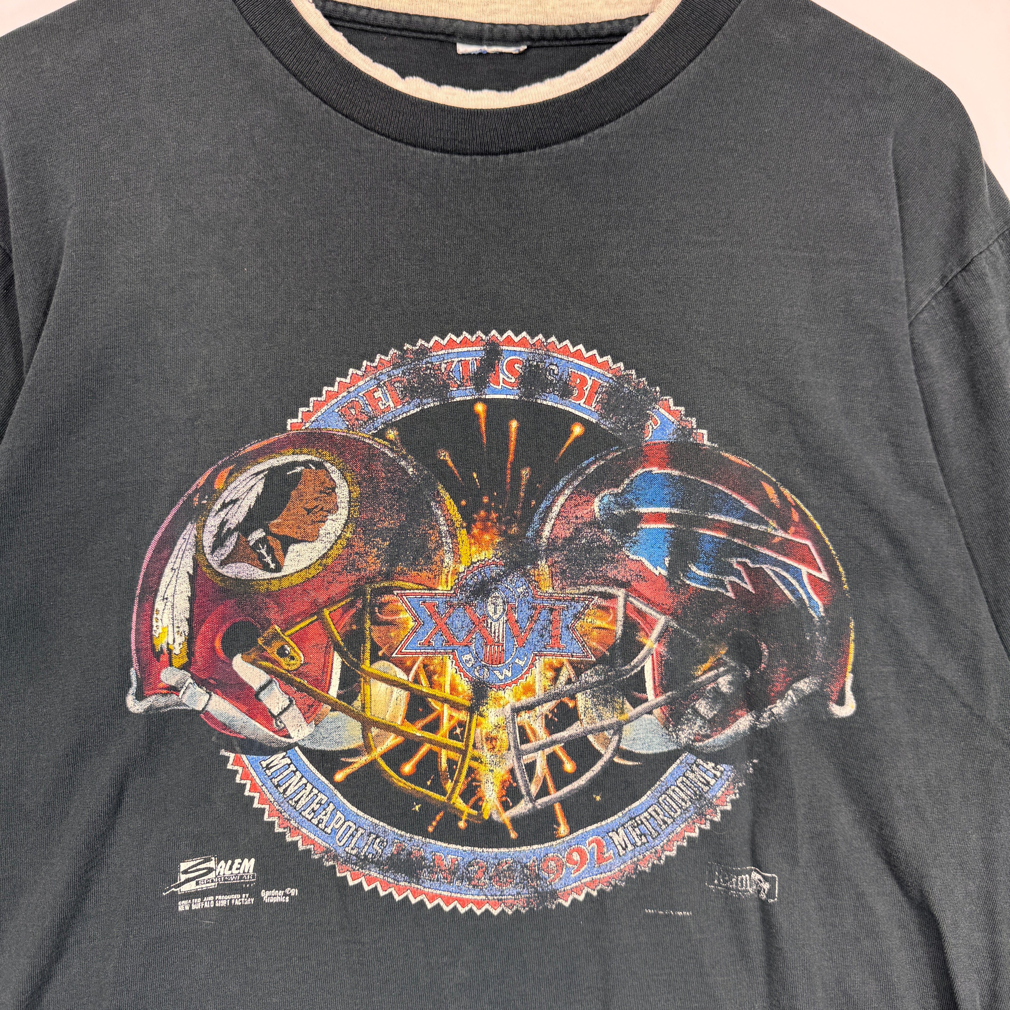 Vintage Buffalo Bills 1992 Super Bowl Double Shirt Large