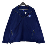 Vintage Buffalo Bills 1/4 Zip Fleece Sweatshirt XL