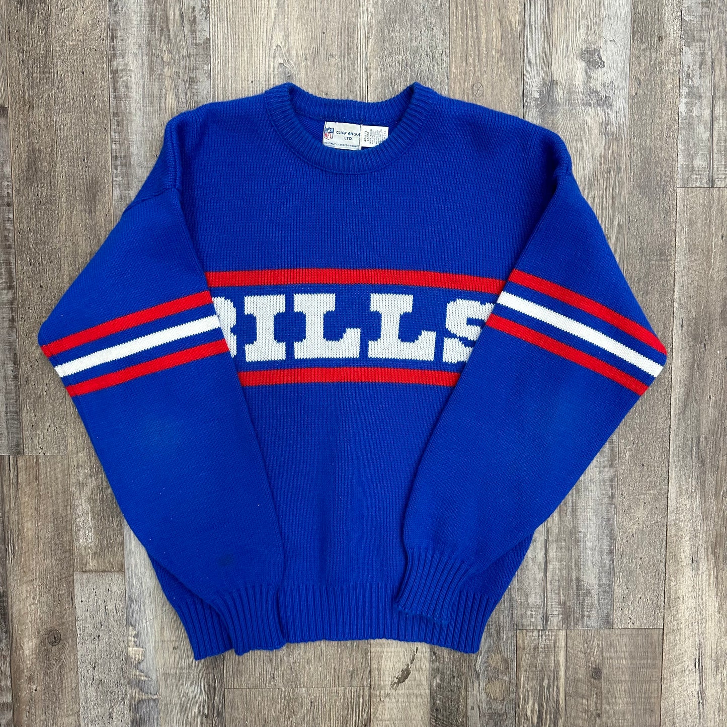 Vintage Buffalo Bills Cliff Engle Sweater Sweatshirt Large-XL