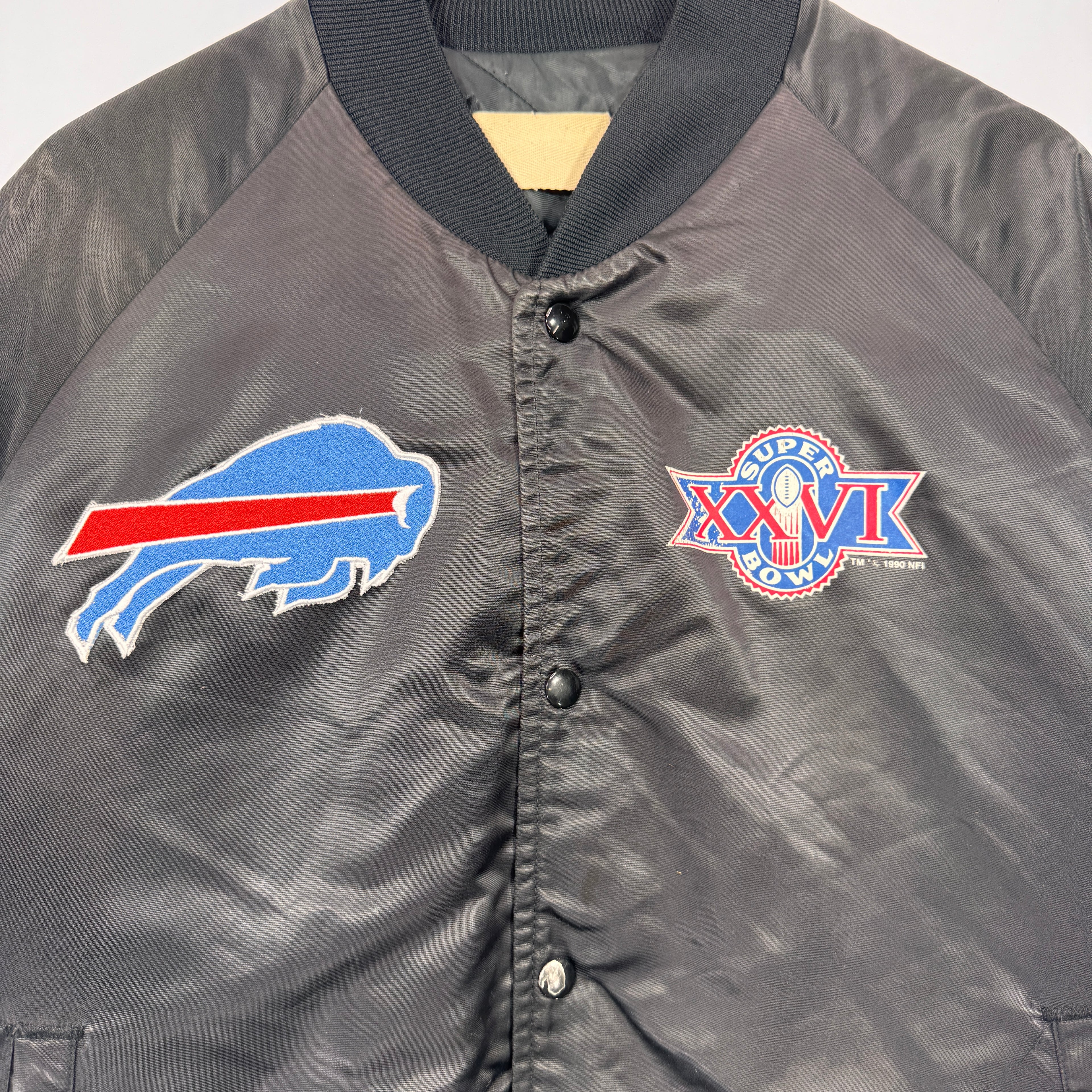 Vintage Buffalo Bills Super Bowl XXVI Satin Jacket Large