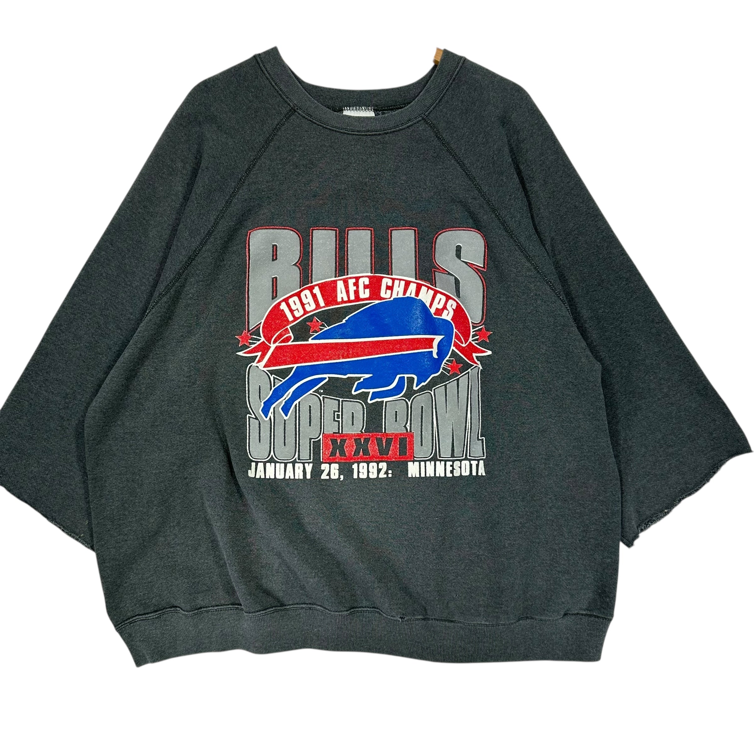 Vintage Buffalo Bills 1991 AFC Champs Chopped Crewneck Sweatshirt XL