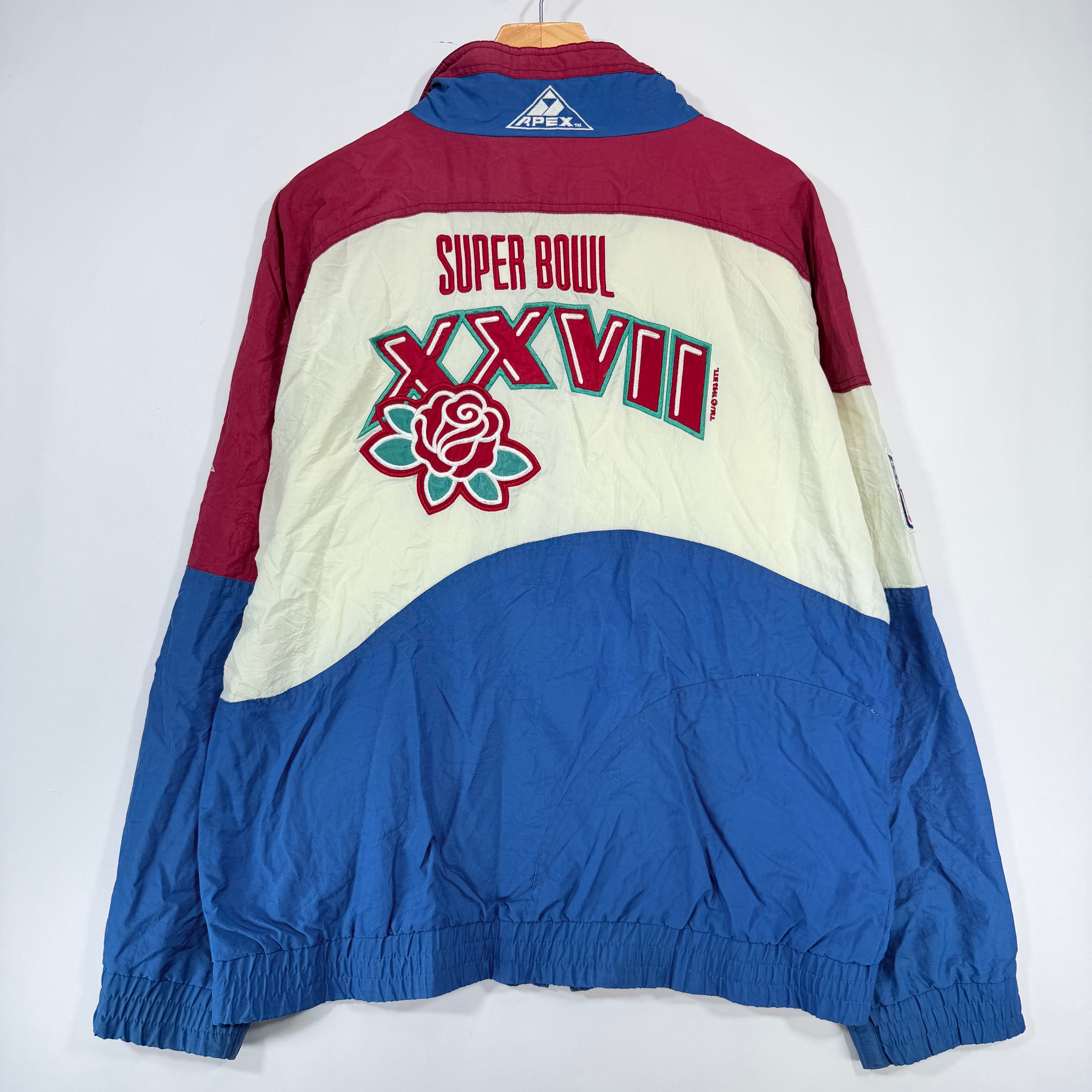 Vintage Buffalo Bills Apex Super Bowl Windbreaker Jacket Large
