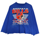 Vintage Buffalo Bills 1991 Super Bowl Crop Crewneck Sweatshirt Large