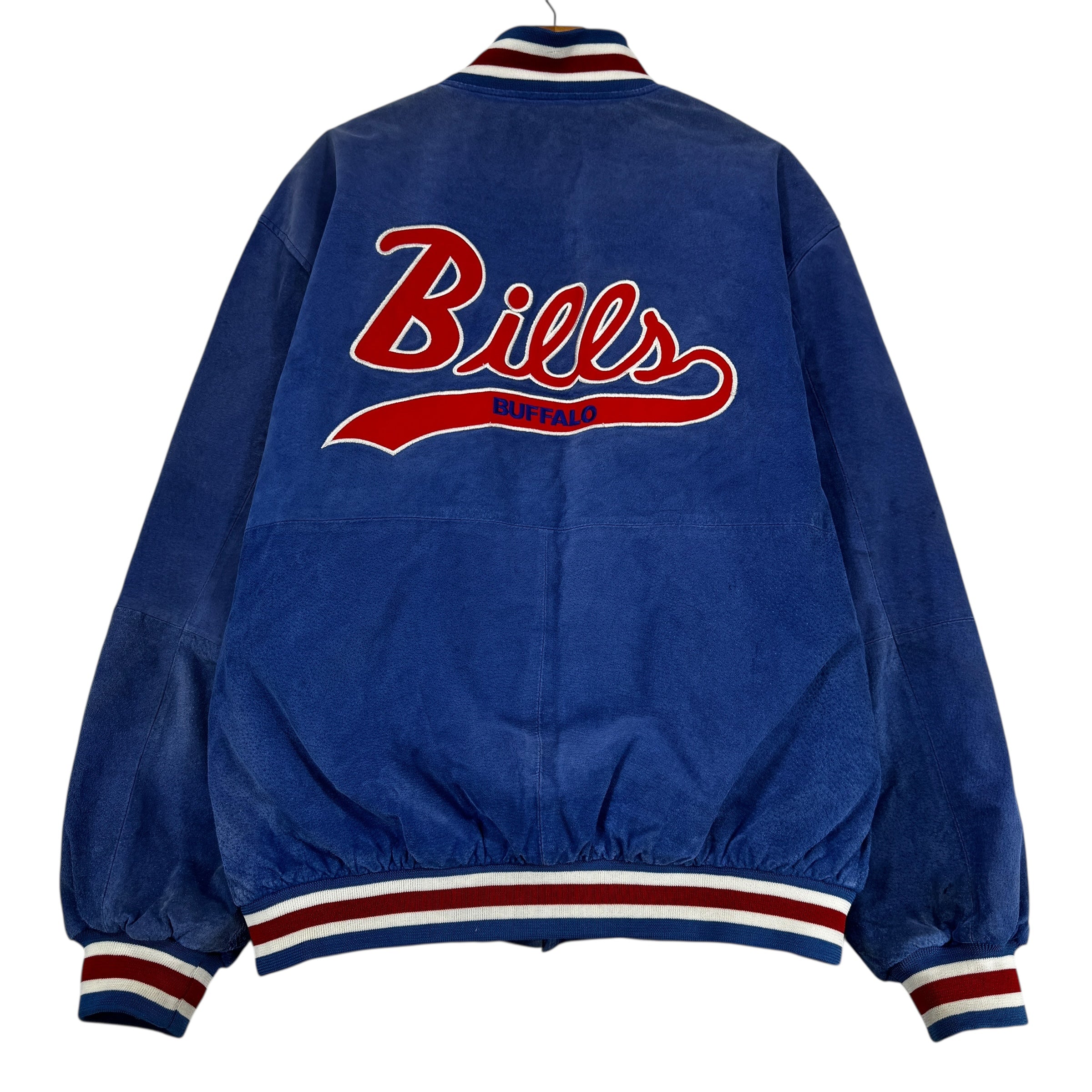 Vintage Buffalo Bills Button Up Suede Jacket Medium