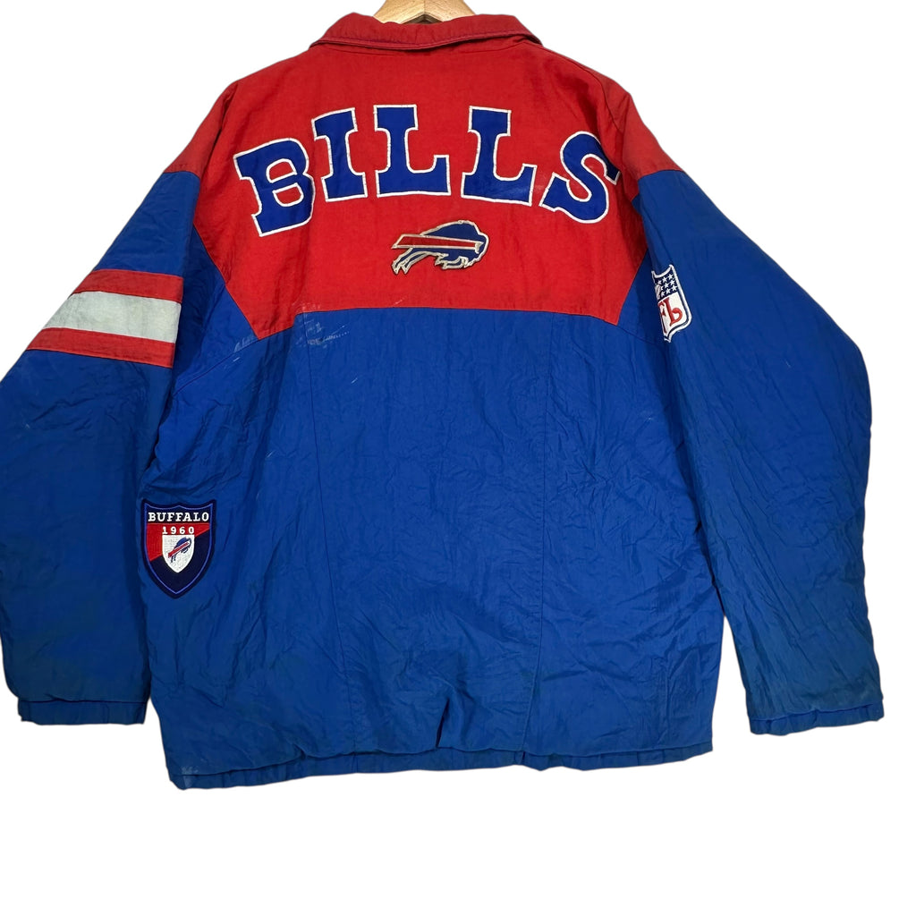 Vintage Buffalo Bills Pullover Quilted Jacket Medium