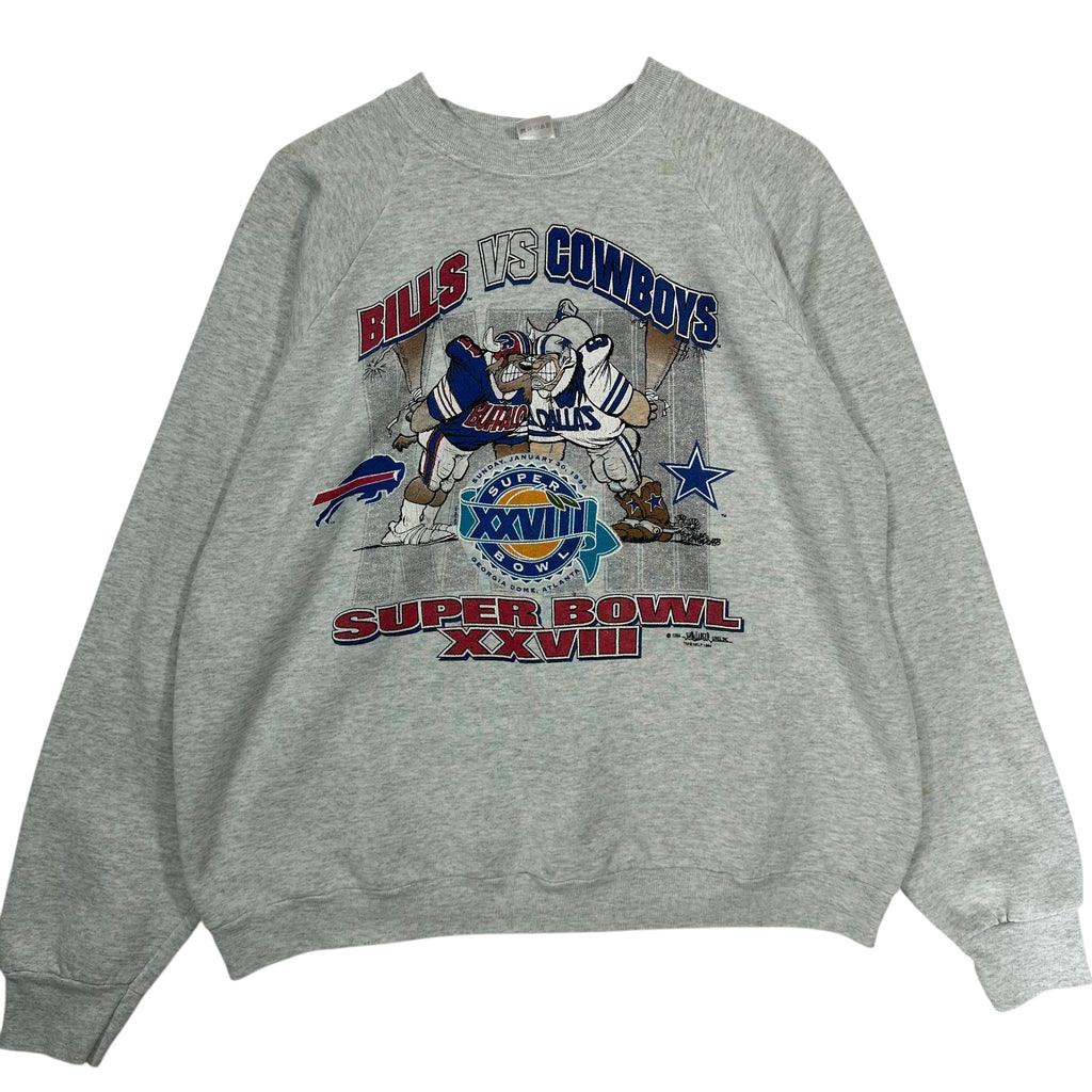 Vintage Buffalo Bills Dallas Cowboys 1994 Super Bowl Crewneck Sweatshirt XL