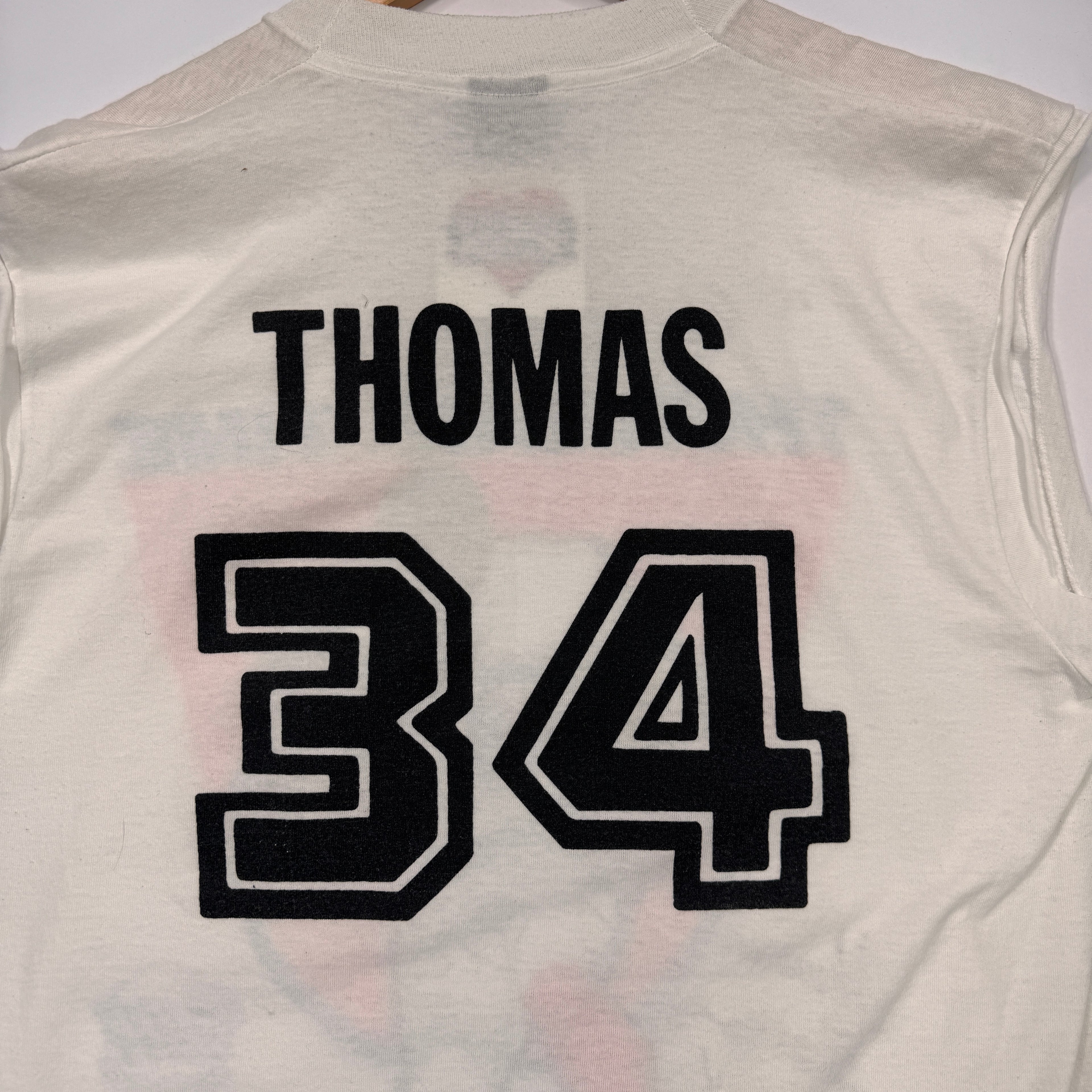 Vintage Buffalo Bills Signed Thurman Thomas Sleeveless Cartoon Shirt Large