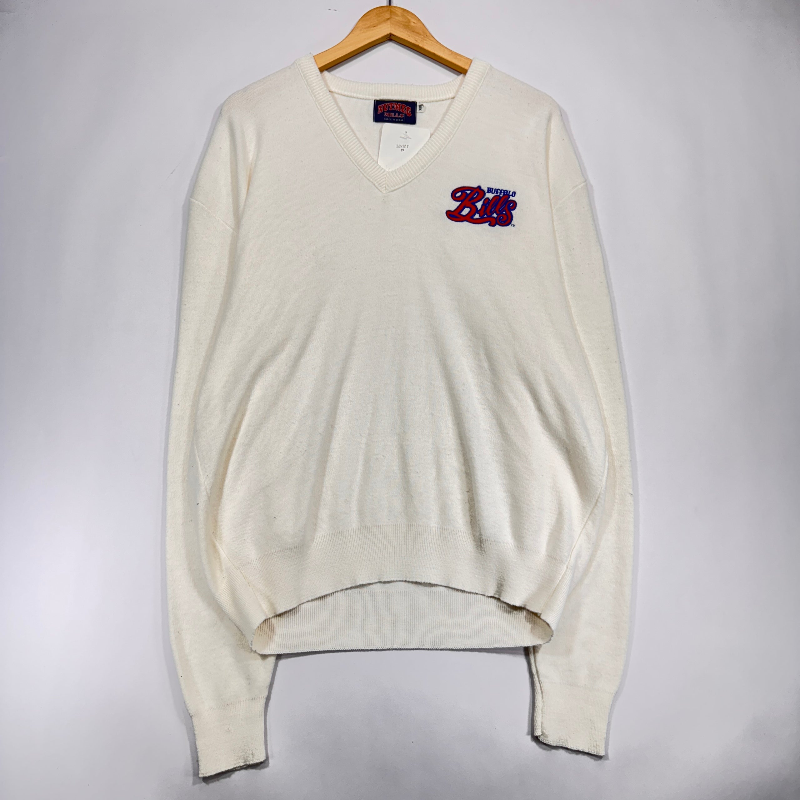 Vintage Buffalo Bills Knitted V-Neck Sweatshirt XXL