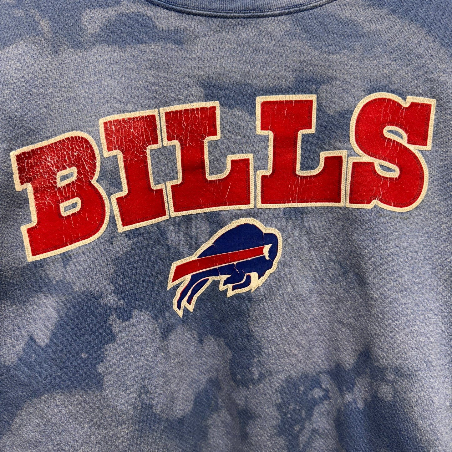 Vintage Buffalo Bills Bleach Dyed Crewneck Sweatshirt XXL