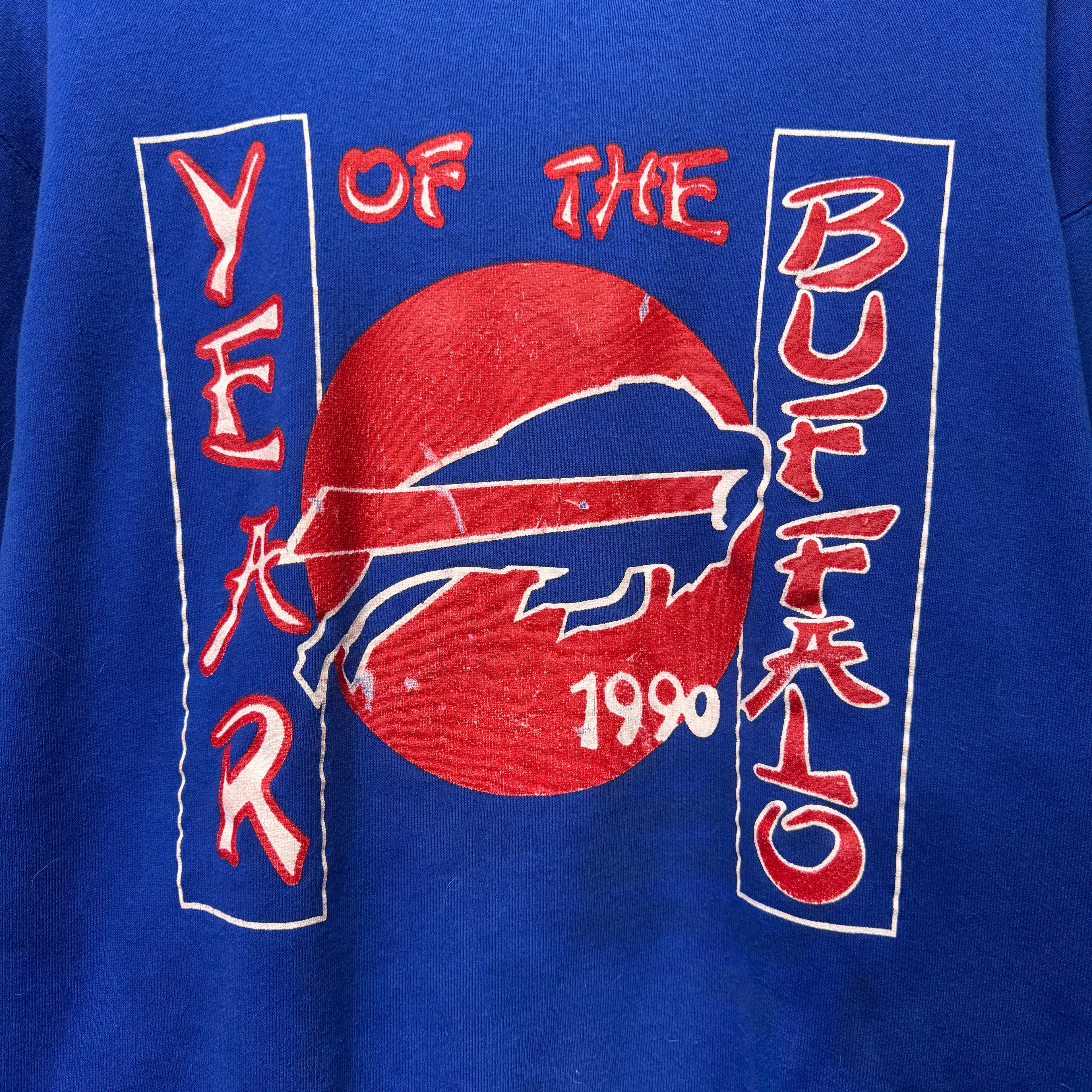 Vintage Buffalo Bills 1990 Year of the Buffalo Crewneck Sweatshirt Large