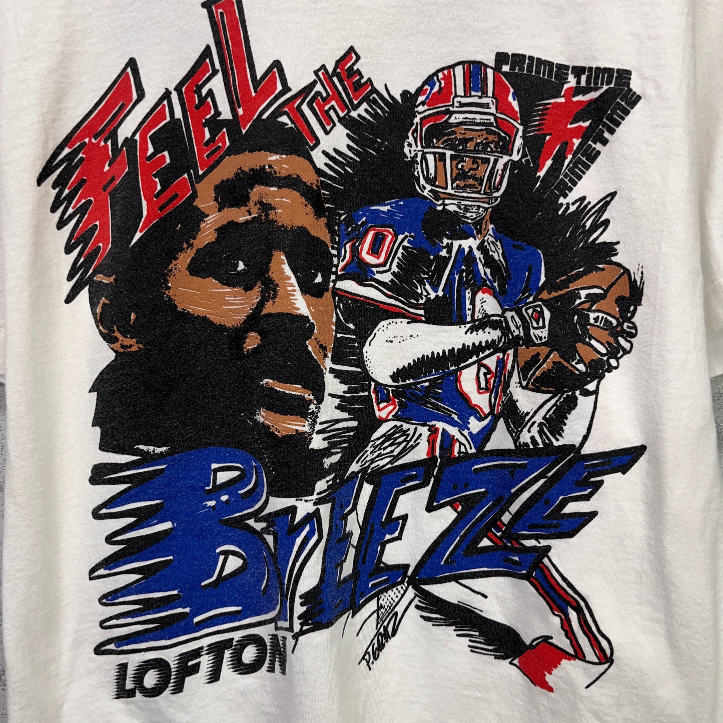 Vintage Buffalo Bills Lofton Cartoon Shirt Large