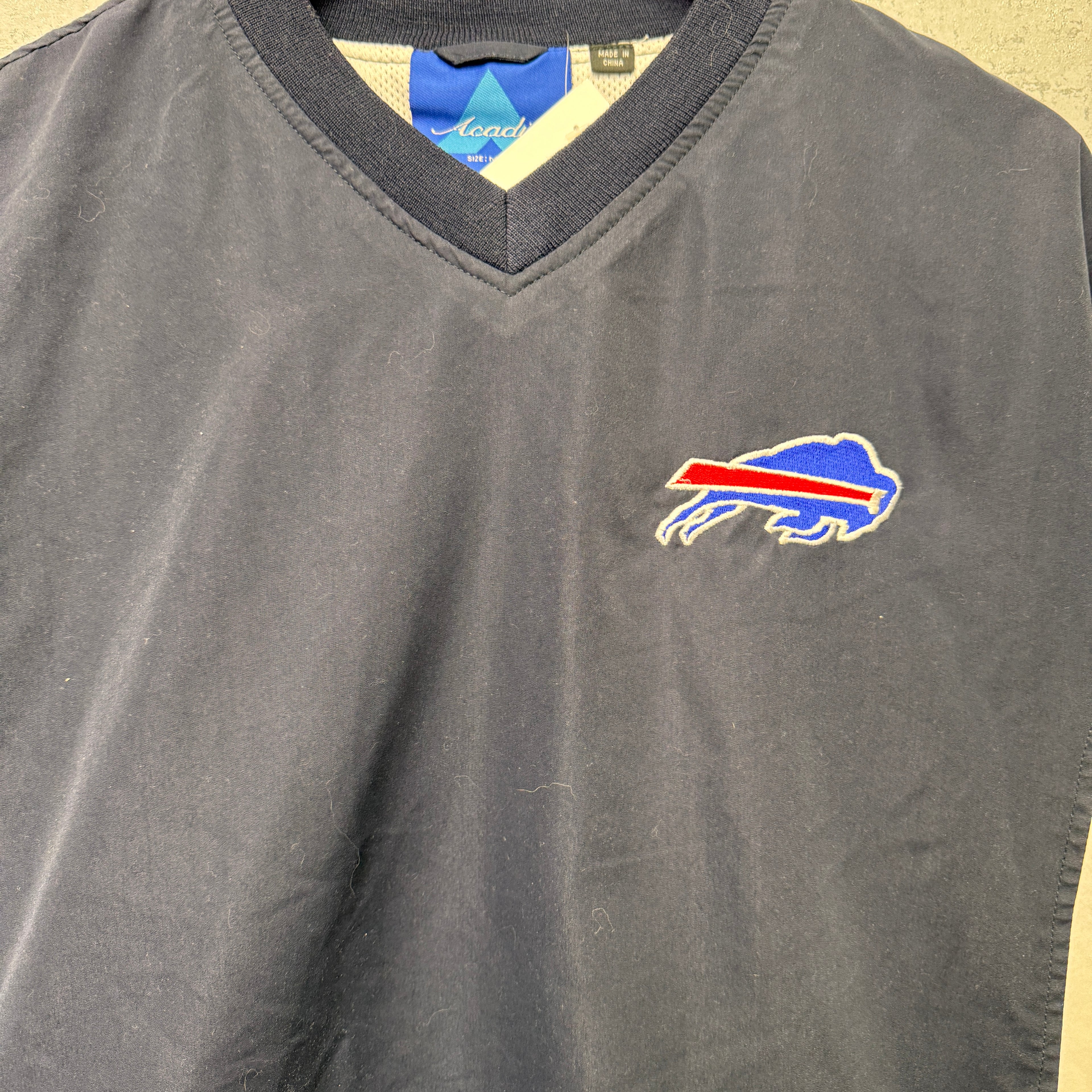 Vintage Buffalo Bills Pullover Windbreaker Jacket Medium