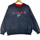 Vintage Buffalo Bills Embroidered Crewneck Sweatshirt Large