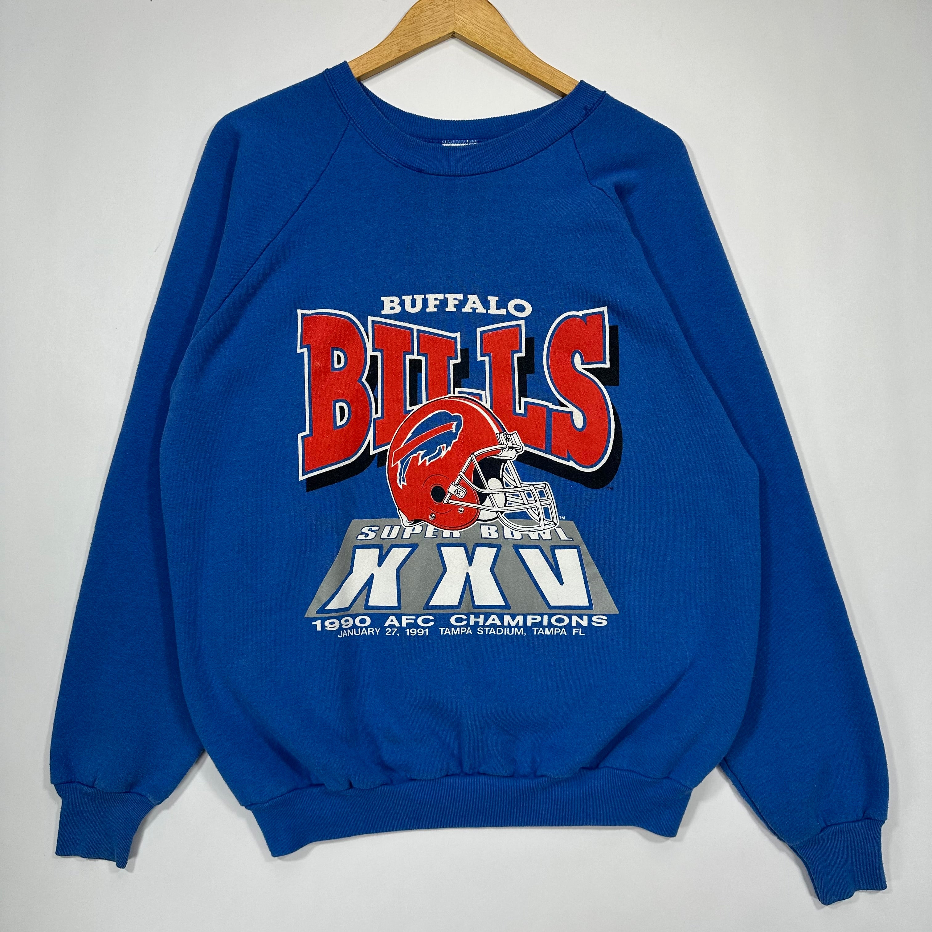 Vintage Buffalo Bills 1990 AFC Champs Crewneck Sweatshirt XL