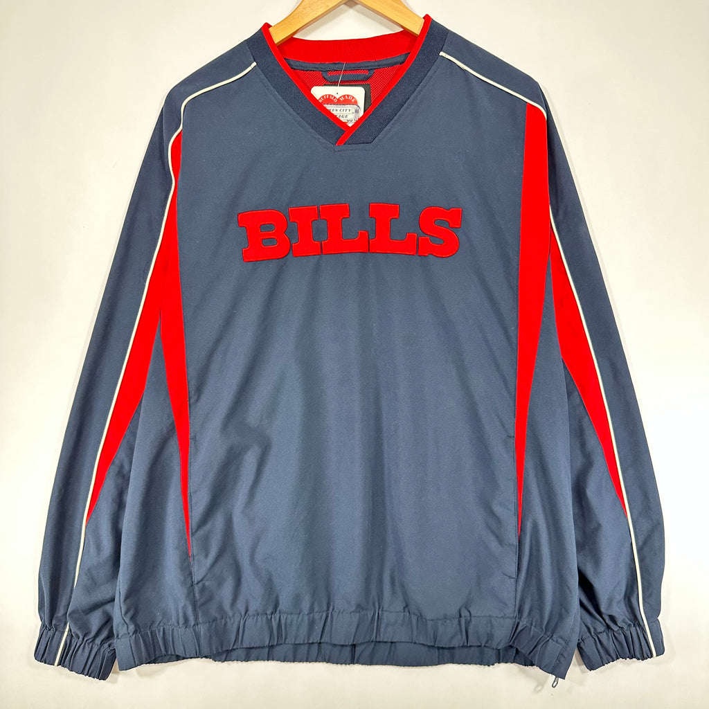 Vintage Buffalo Bills Pullover Windbreaker Jacket Large