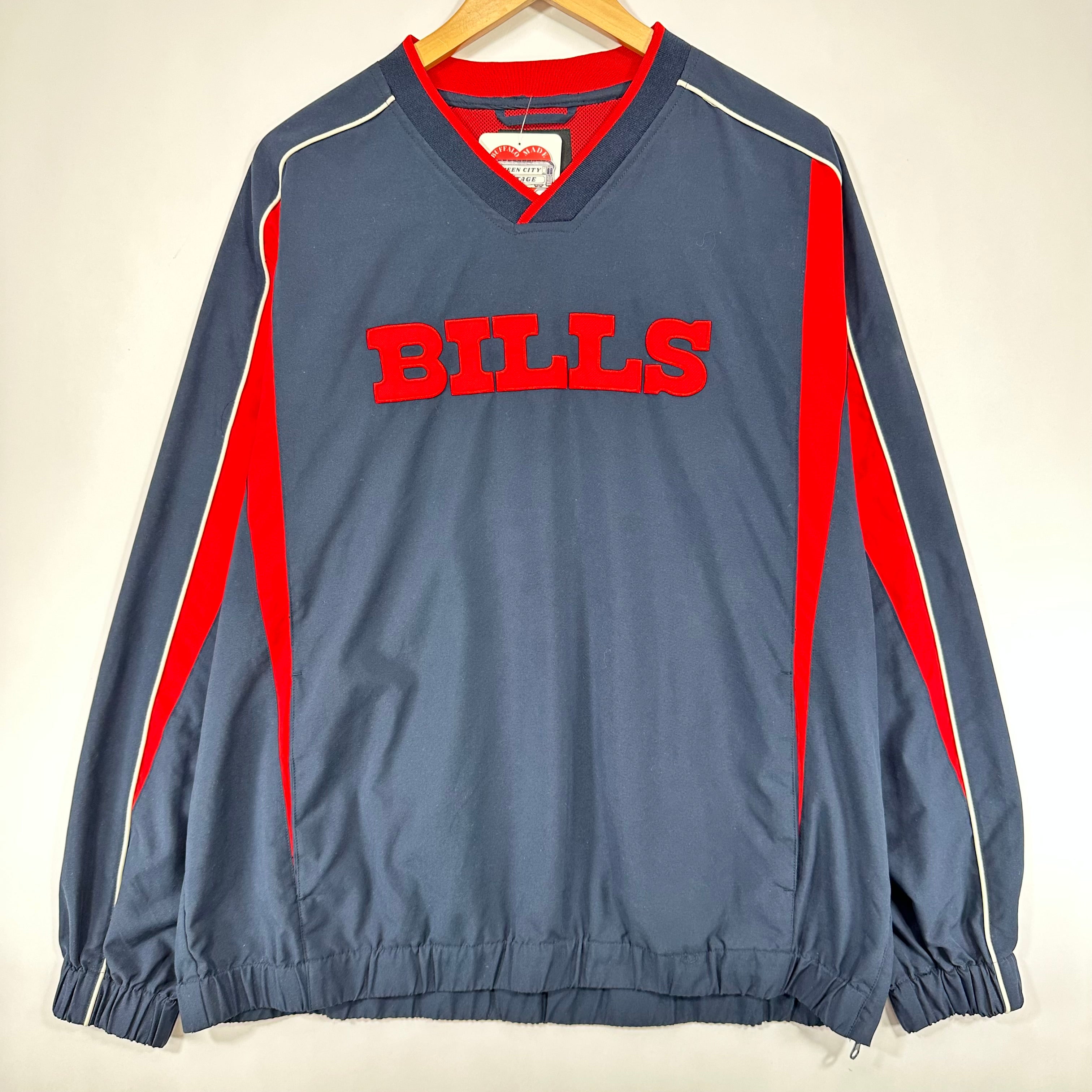 Vintage Buffalo Bills Pullover Windbreaker Jacket Large