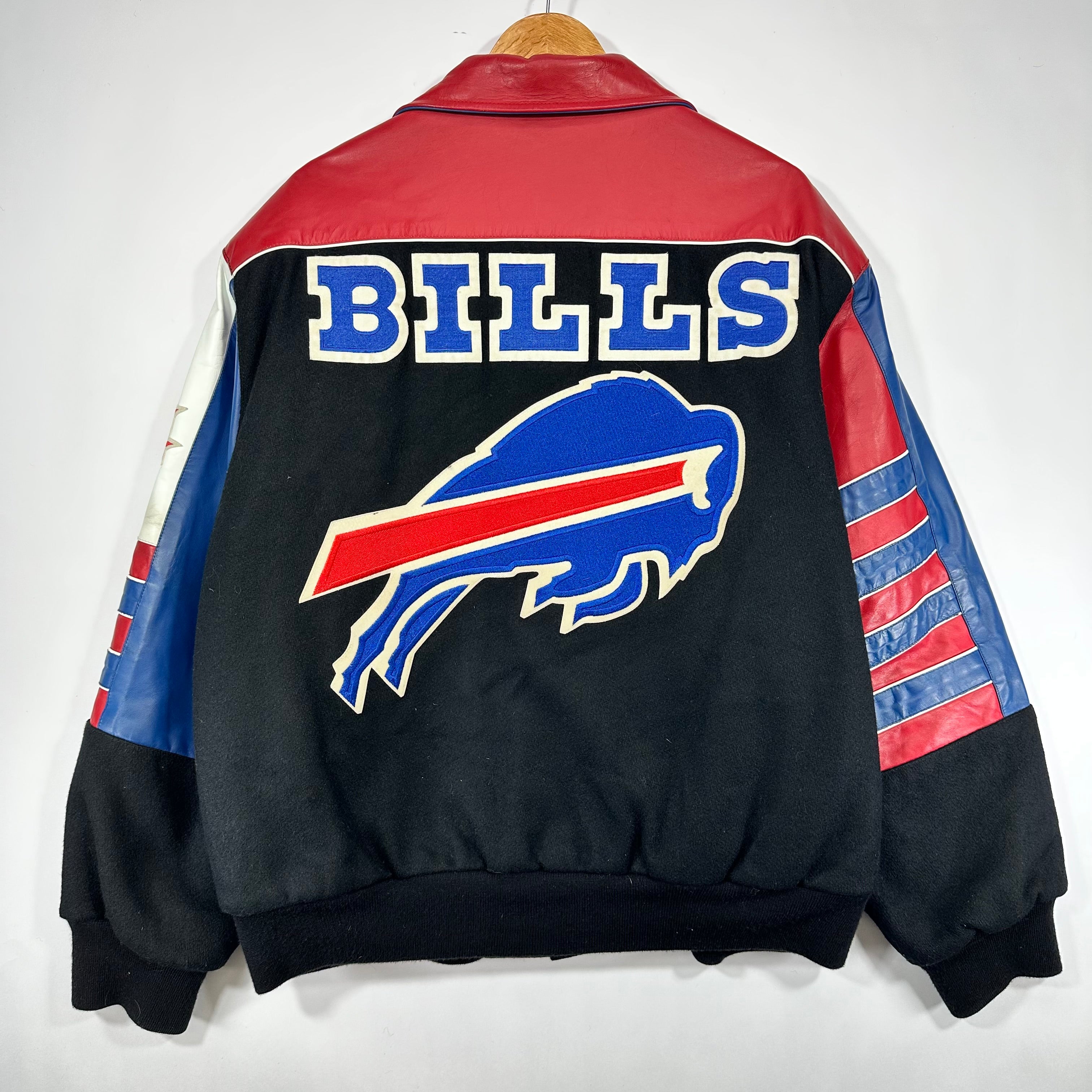 Vintage Buffalo Bills Jeff Hamilton Leather & Wool Varisty Jacket XL