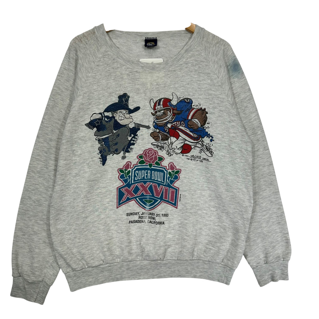 Vintage Buffalo Bills Dallas Cowboys 1993 Super Bowl Crewneck Sweatshirt Large