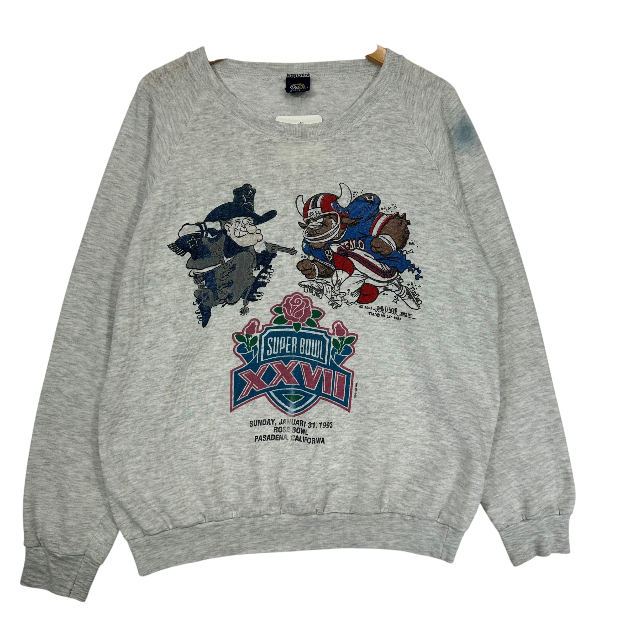 Vintage Buffalo Bills Dallas Cowboys 1993 Super Bowl Crewneck Sweatshirt Large