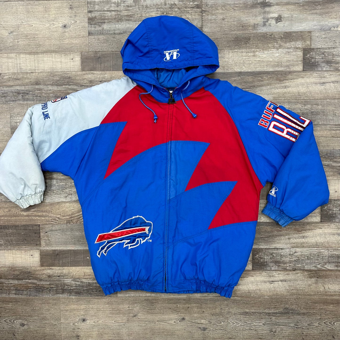 Vintage Buffalo Bills Sharktooth Puffer Jacket Large