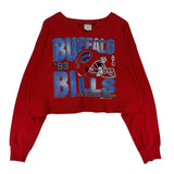 Vintage Buffalo Bills Cropped Crewneck Sweatshirt Large
