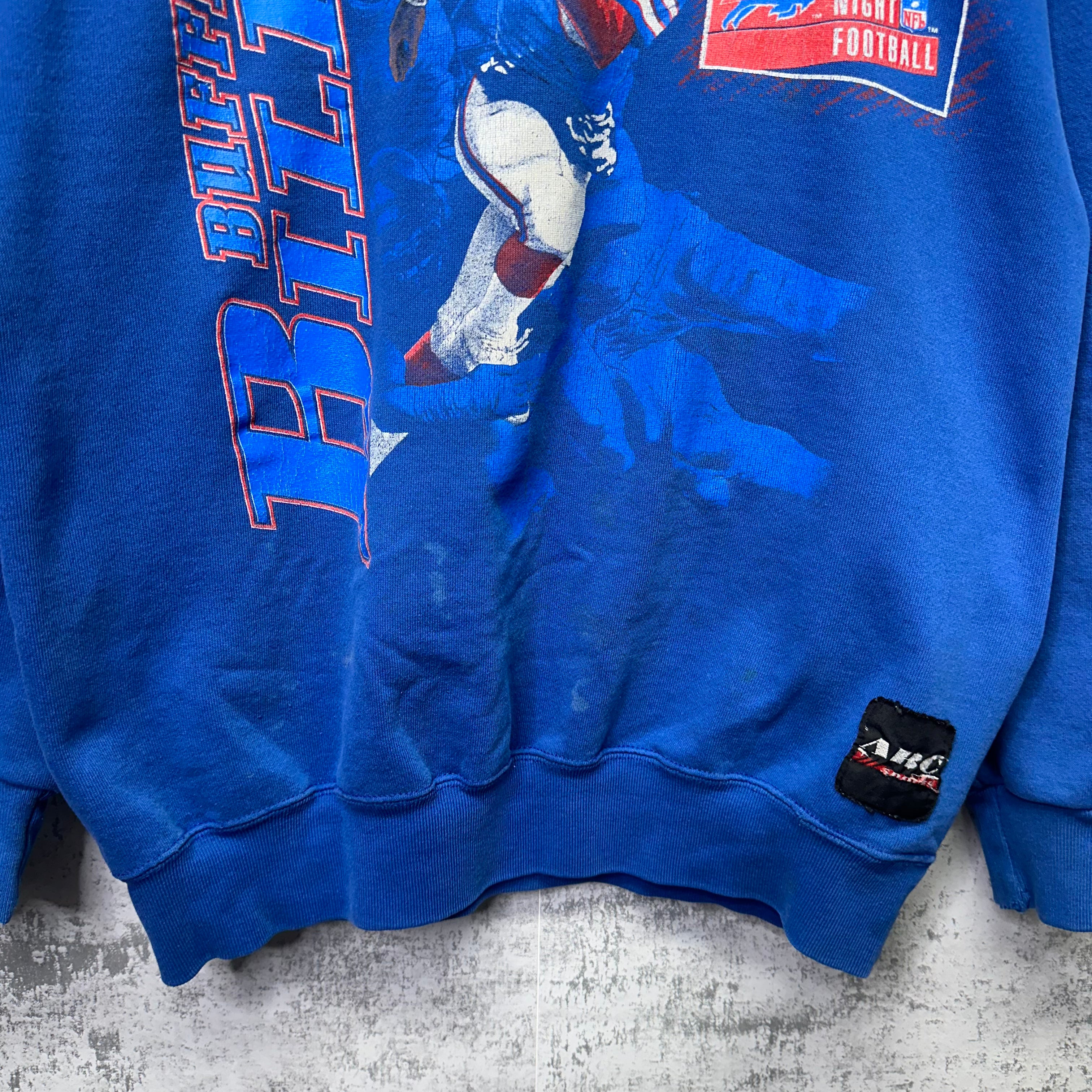 Vintage Buffalo Bills Monday Night Football Crewneck Sweatshirt Large
