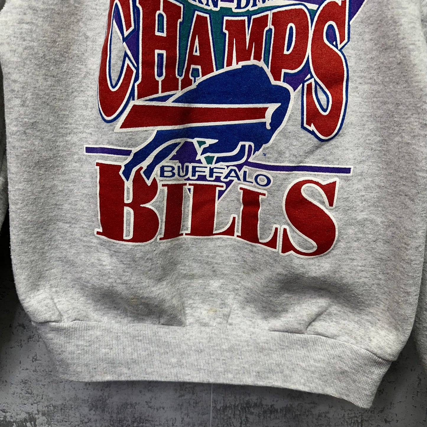 Vintage Buffalo Bills 1990 Division Champs Crewneck Sweatshirt Smalll