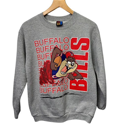 Vintage Buffalo Bills Looney Tunes Taz Crewneck Sweatshirt Small