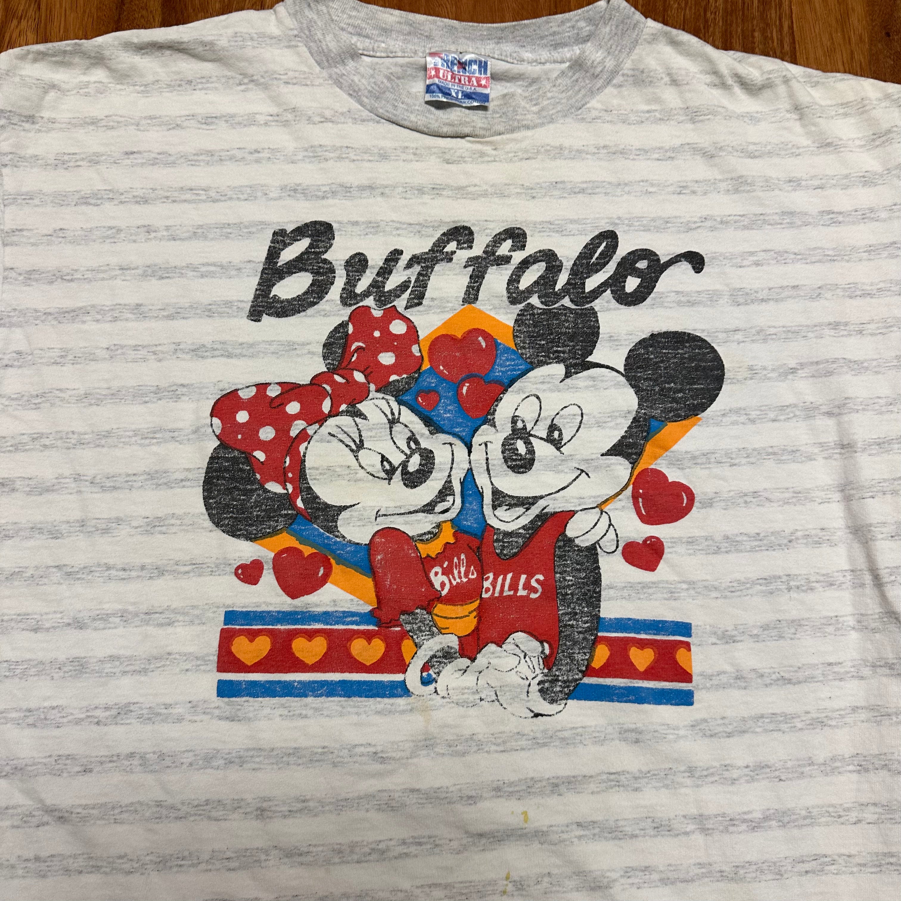 Vintage Buffalo Bills Mickey & Minnie Mouse Shirt Large-XL