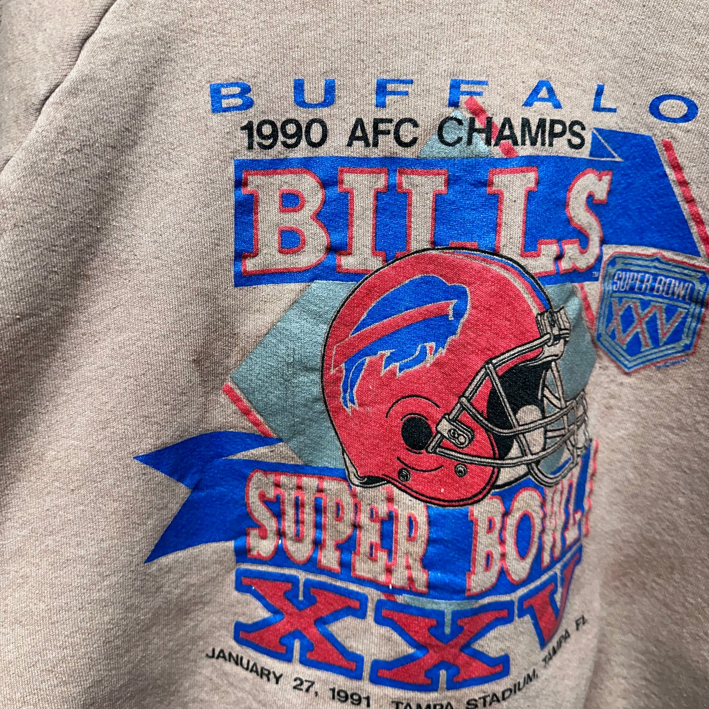 Vintage Buffalo Bills Overdyed Super Bowl Crewneck Sweatshirt Small