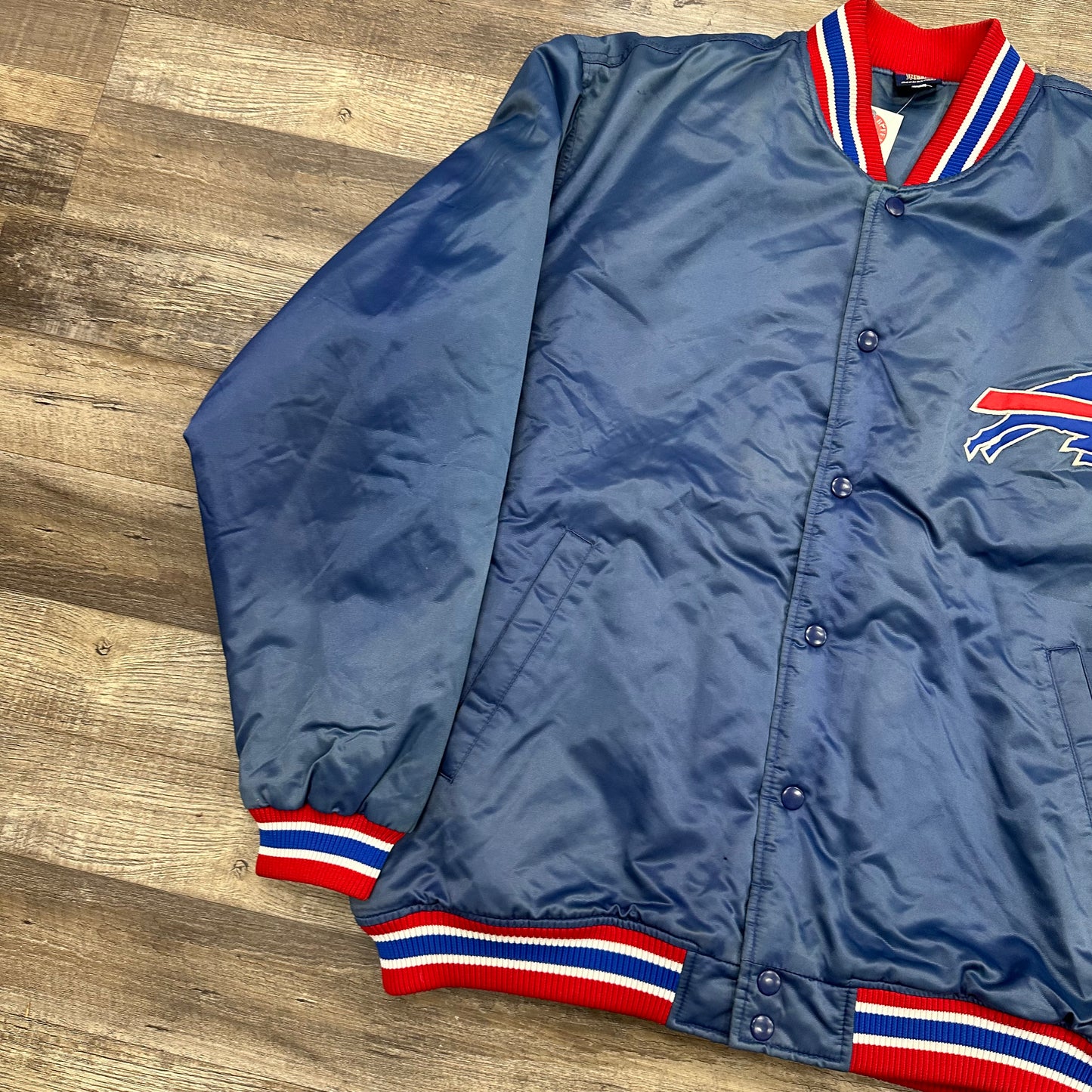 Vintage Buffalo Bills Jim Kelly Satin Bomber Jacket XL