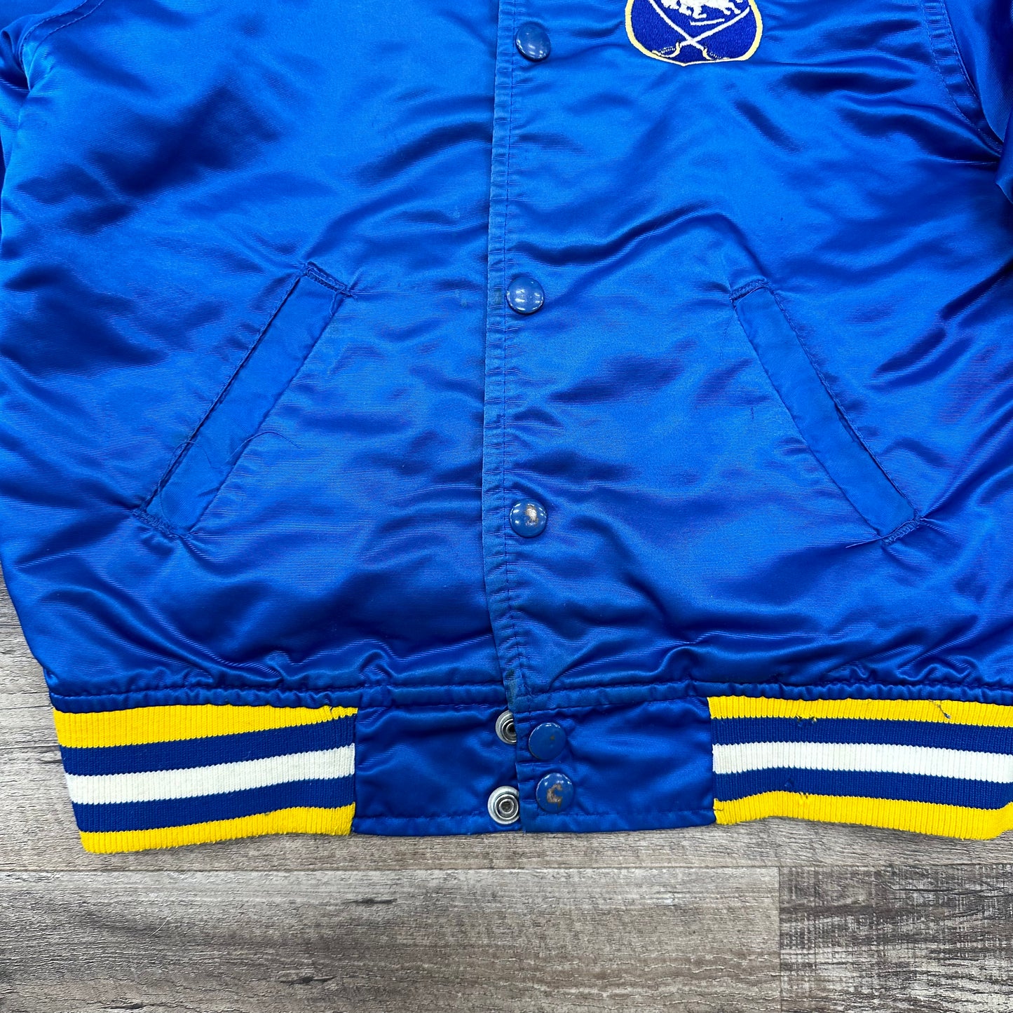 Vintage Buffalo Sabres Satin Bomber Jacket XS (Youth Small)