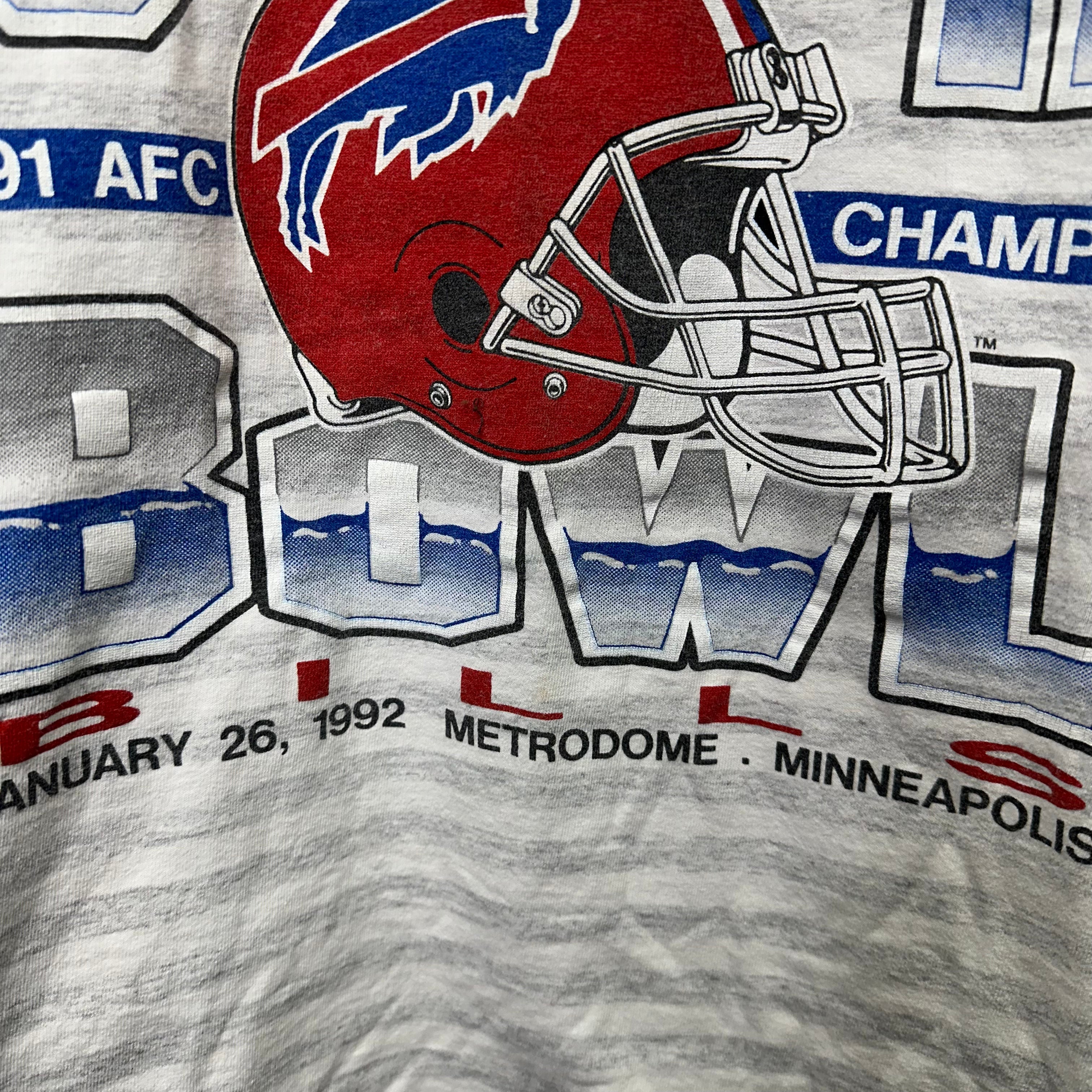 Vintage Buffalo Bills 1992 Super Bowl Striped Shirt Large