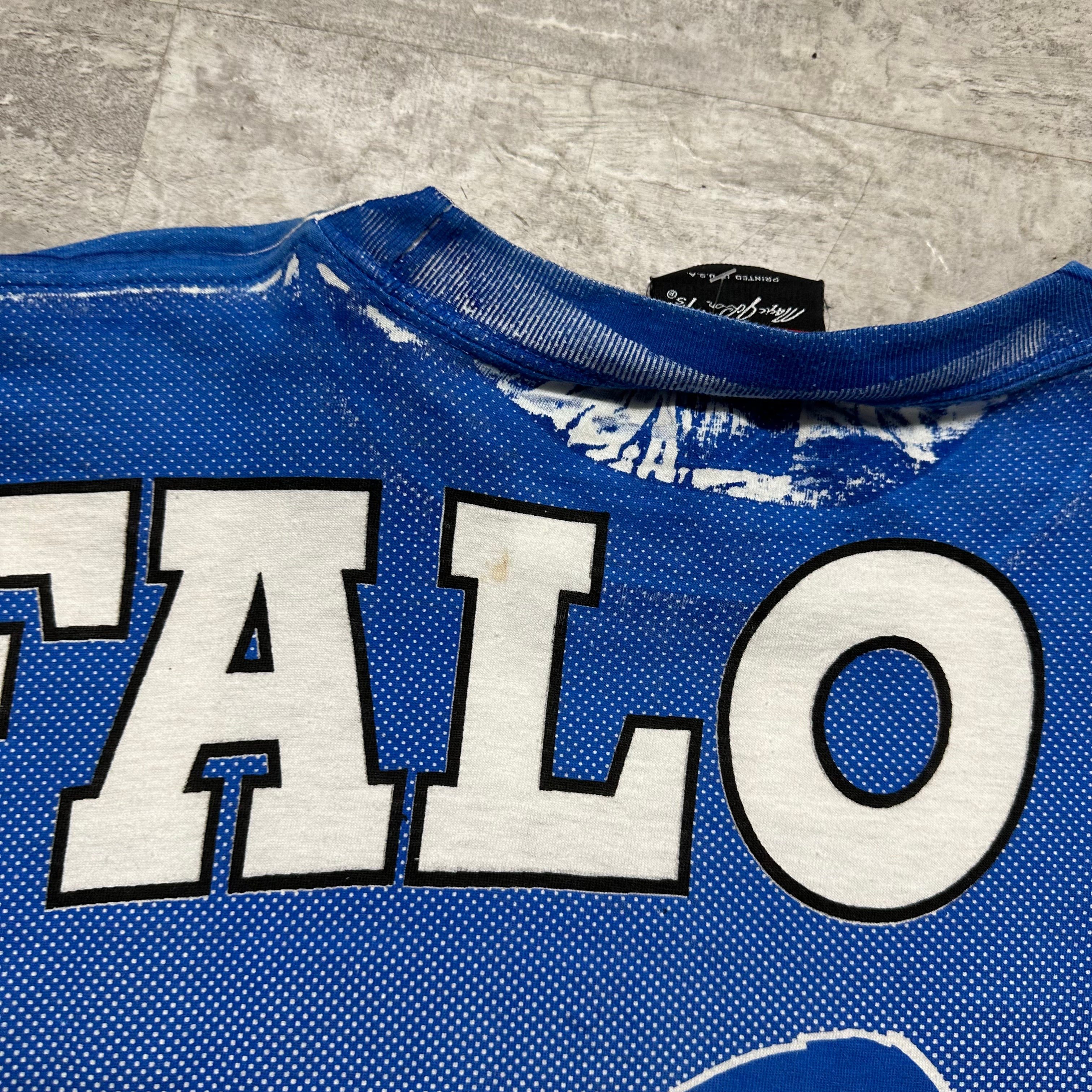 Vintage Buffalo Bills Magic Johnson All Over Print Shirt XL