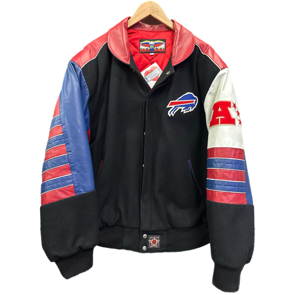Vintage Buffalo Bills Jeff Hamilton Leather & Wool Varisty Jacket XL