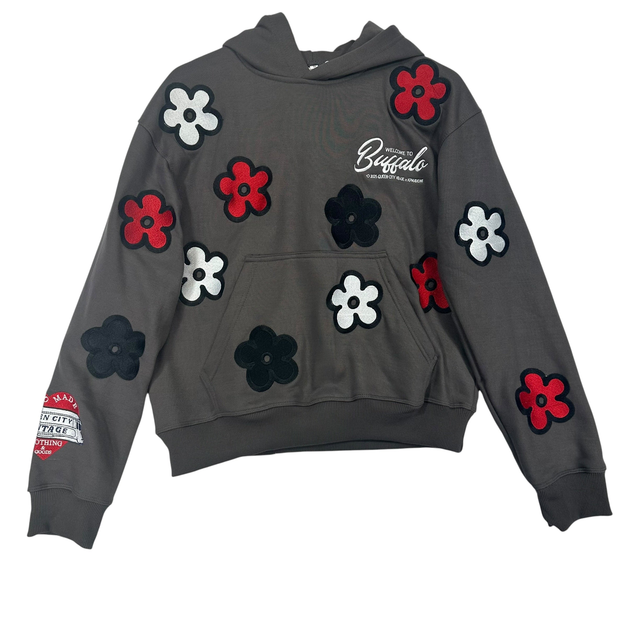 QCV Exclusive x KP MADE ME “WELCOME TO BUFFALO” Buffalo Sabres Colorway Embroidered Hoodie Sweatshirt