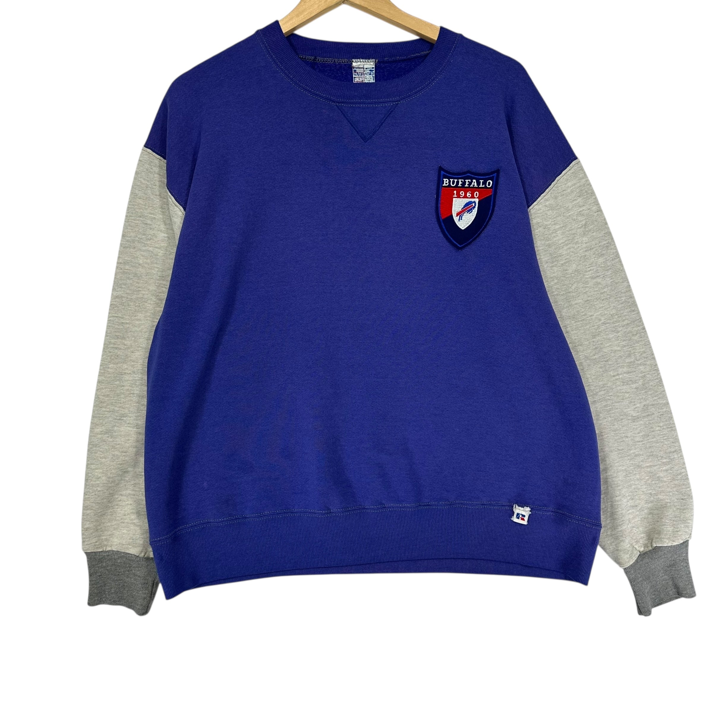 Vintage Buffalo Bills Cut & Sew Crewneck Sweatshirt Large