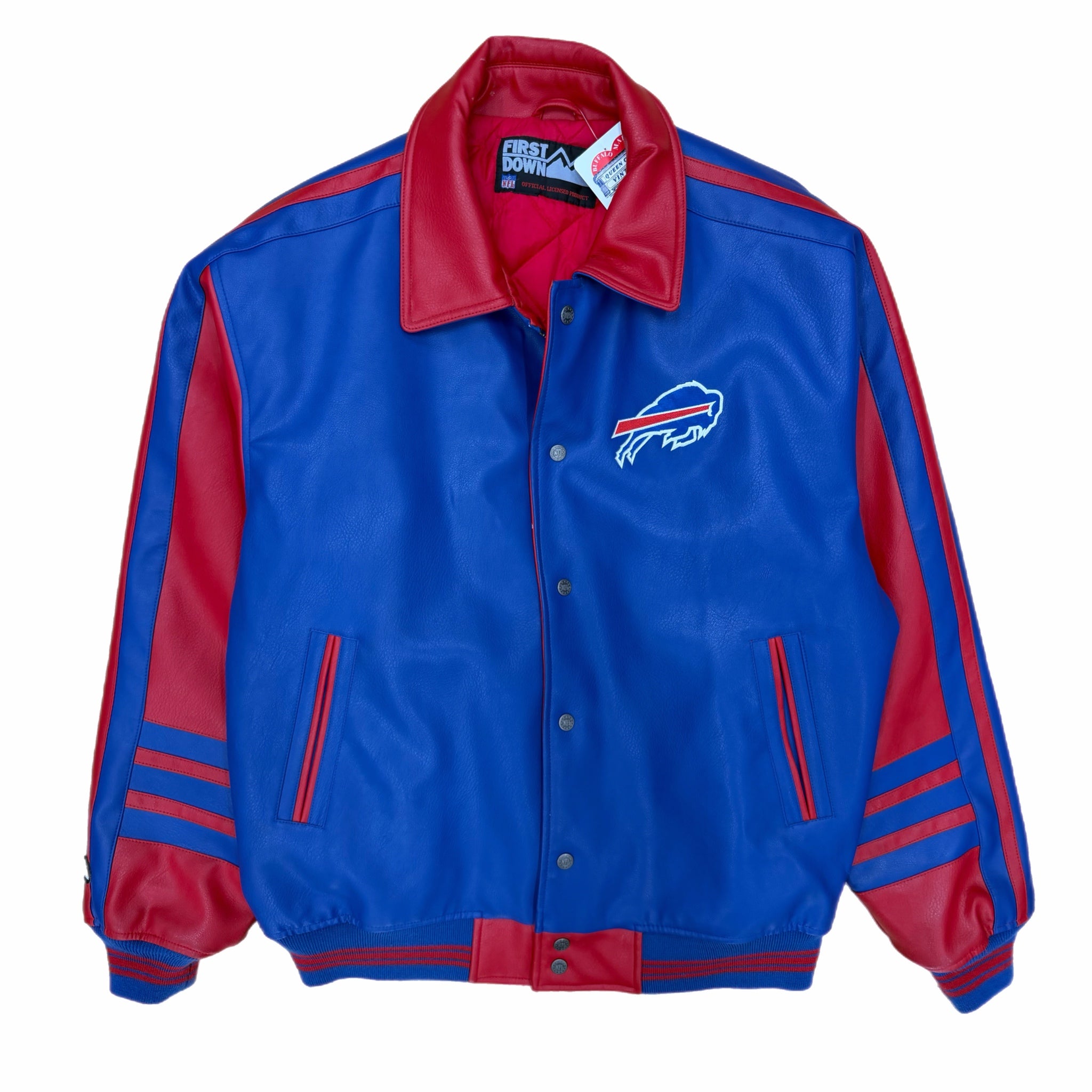 Vintage Buffalo Bills Vegan Leather Jacket XL