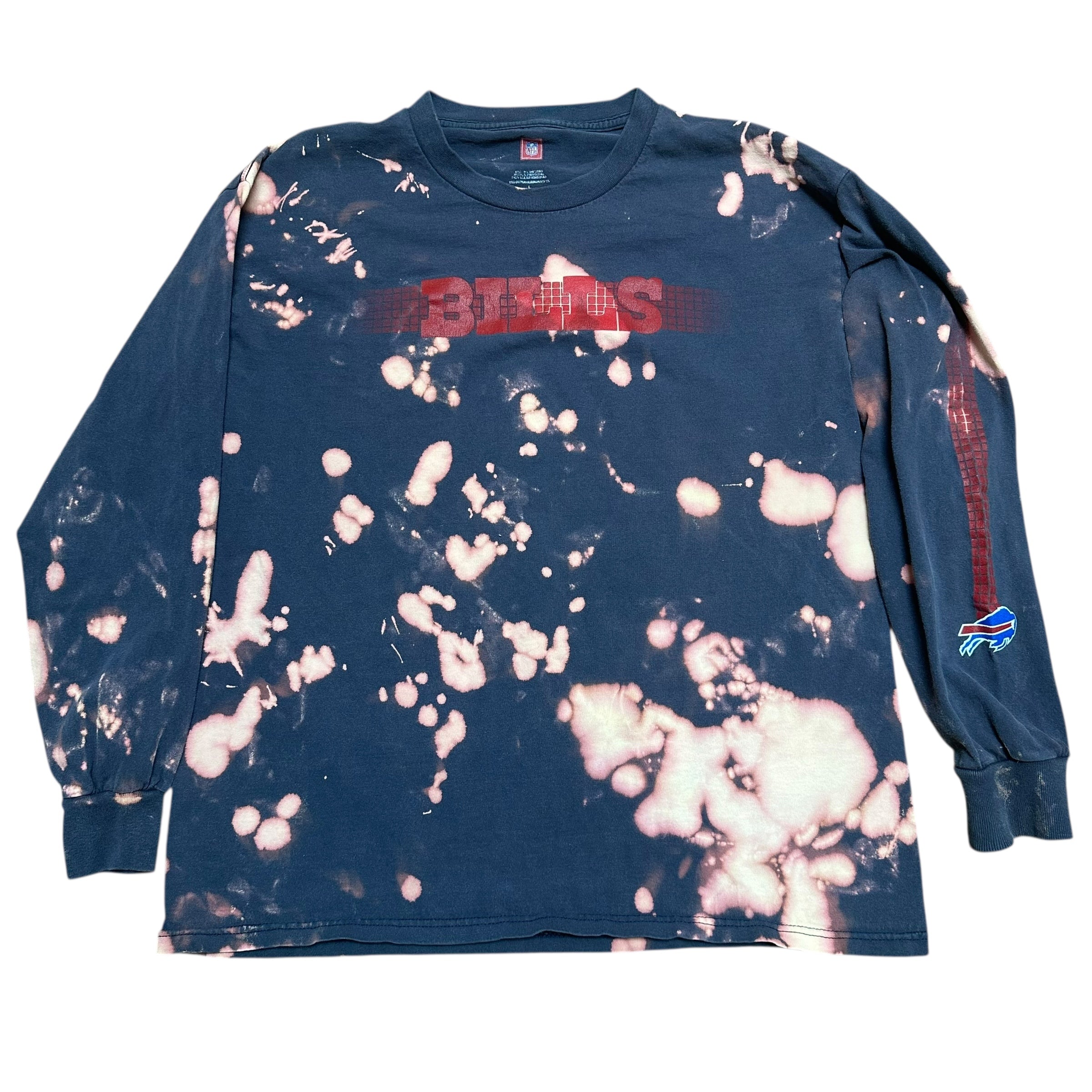 Vintage Buffalo Bills Bleached Long Sleeve Shirt Large