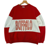 Vintage Buffalo Bills Color Block Crewneck Sweatshirt Large