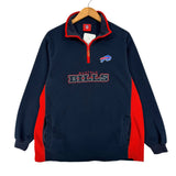 Vintage Buffalo Bills 1/4 Zip Fleece Sweatshirt XL