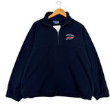 Vintage Buffalo Bills 1/4 Zip Fleece Sweatshirt Large