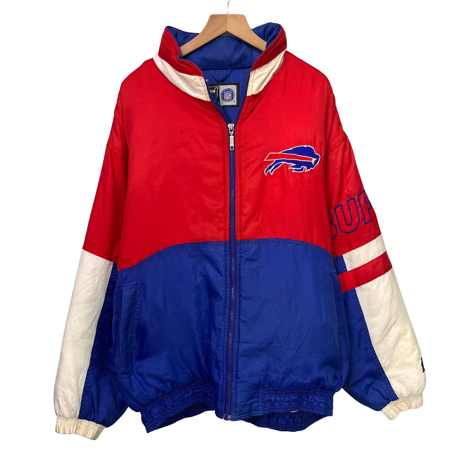 Vintage Buffalo Bills Starter Zip Up Puffer Jacket Large