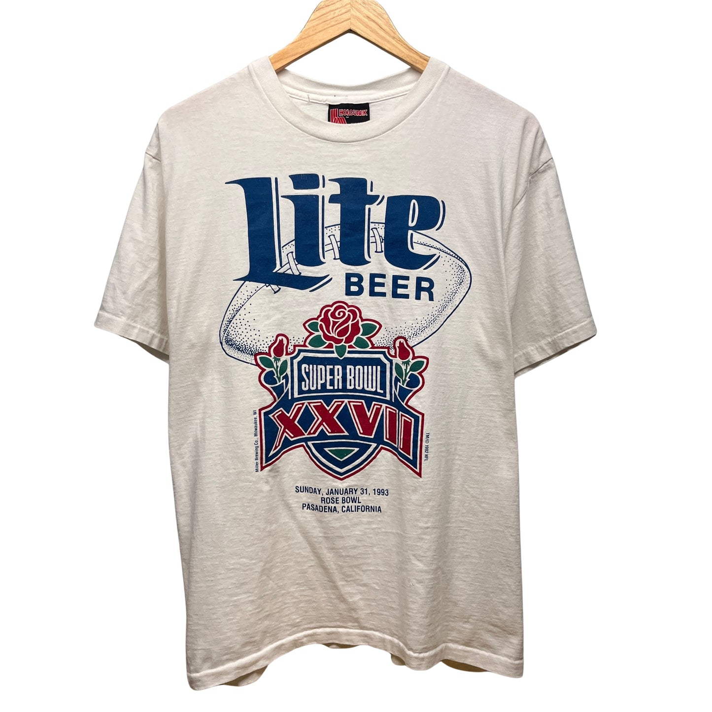 Vintage Buffalo Bills 1993 Super Bowl Miller Lite Double Sided Shirt XL